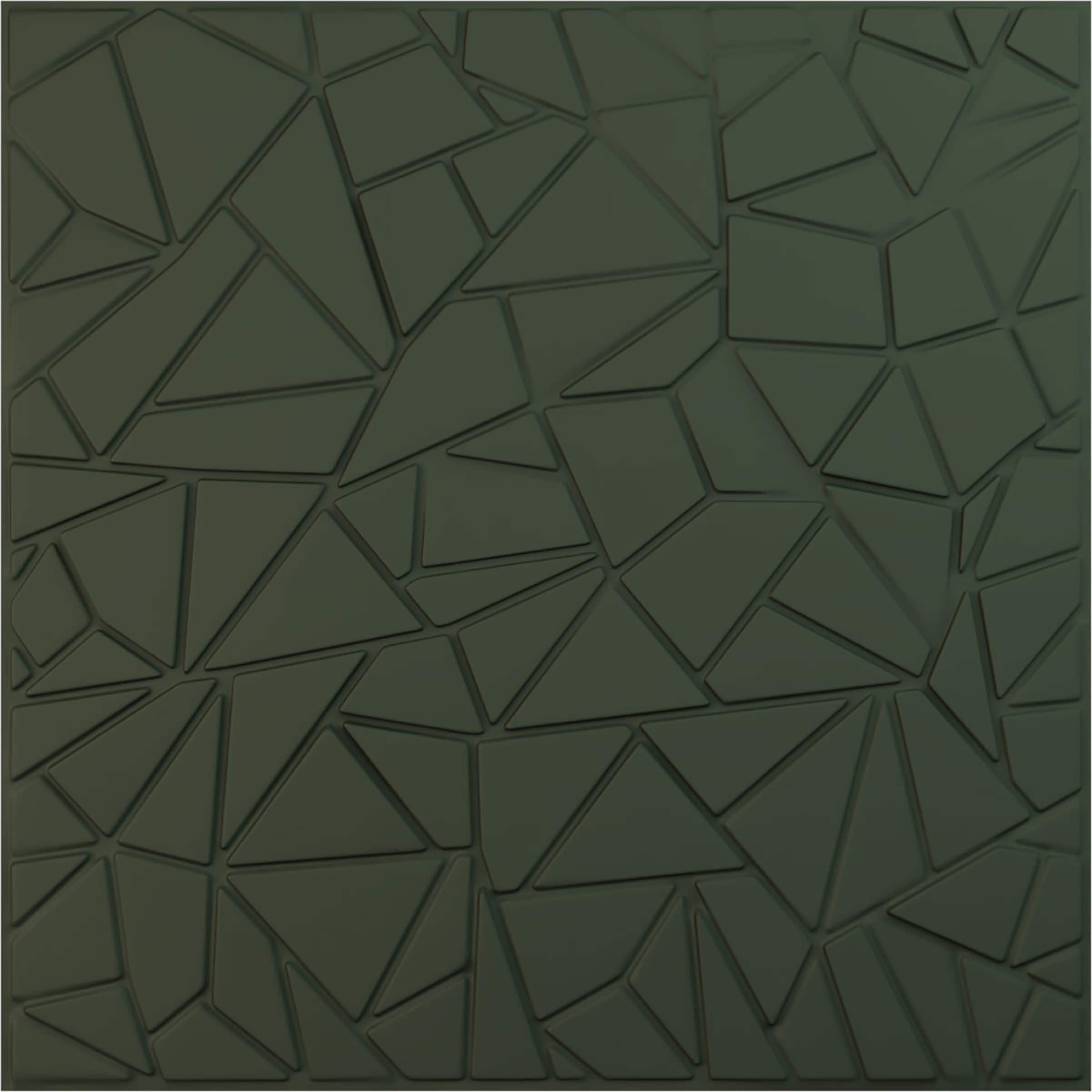 Ekena Millwork WP20X20EWGHC-CASE-12 19-5/8-in x 19-5/8-in Embossed Paintable/Stainable Green PVC Wall Panel ( 12 -Pack, Covers 32.04-sq ft )