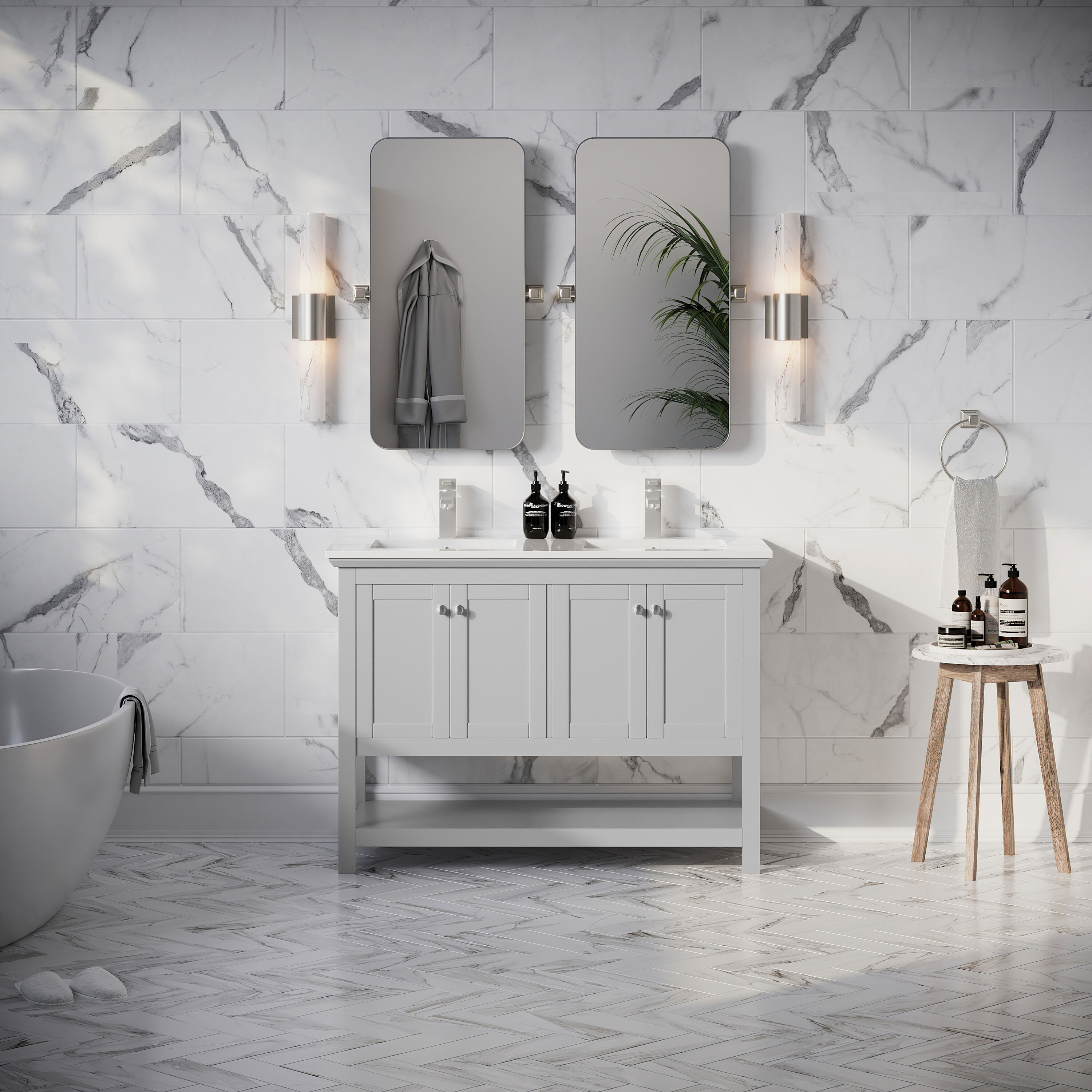 Fresca FCB2348GR-D-CWH-U Bath-Vanity-Combo - View #4