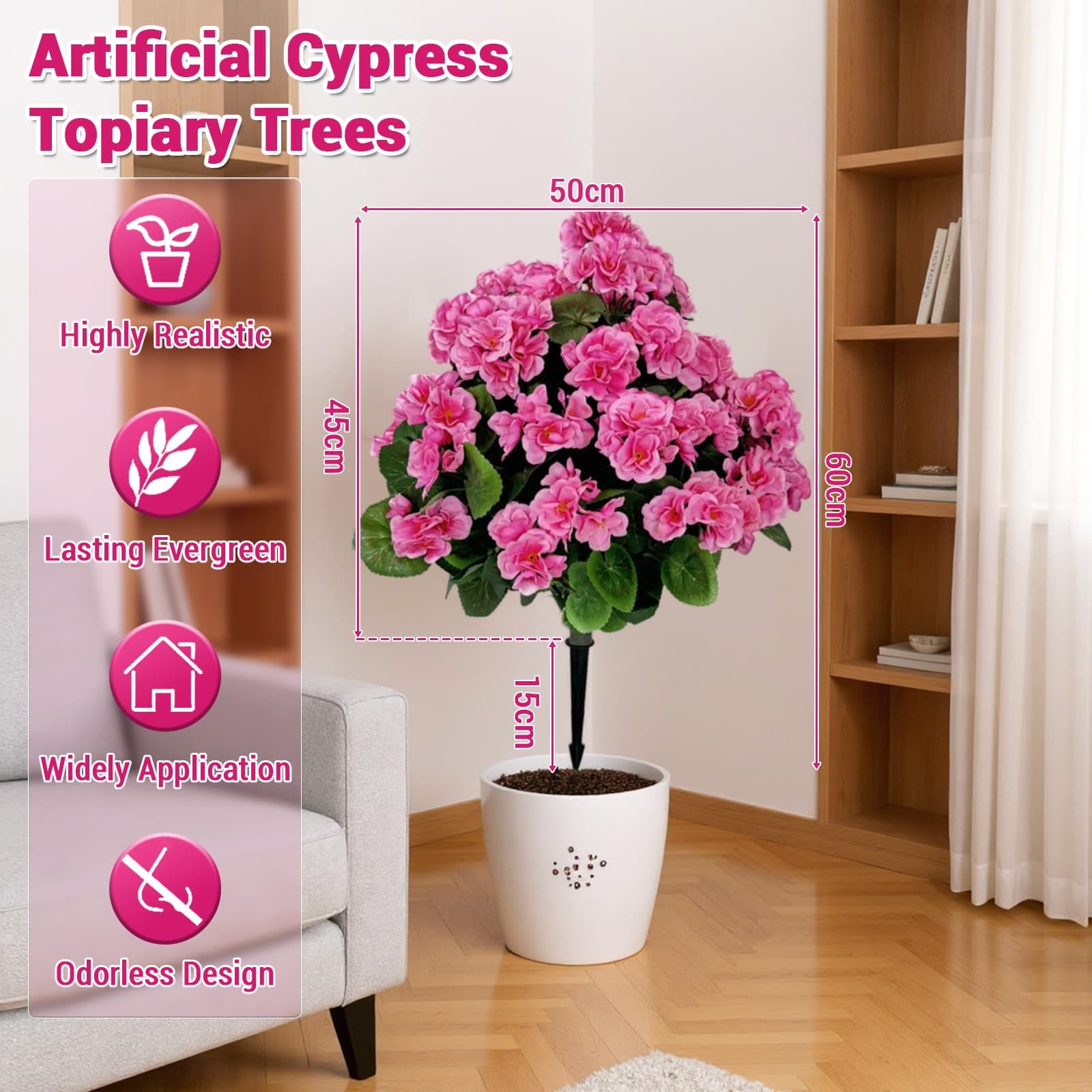 Qeetex GGL-PHK-34MBAKSF Artificial-Plants-Trees - View #2