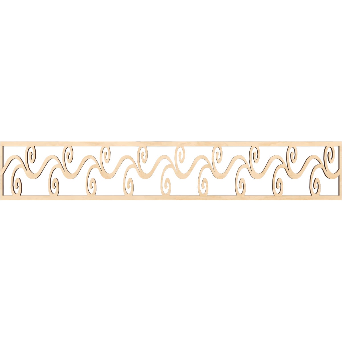 Ekena Millwork MLDB08X46TILBI Tilden Fretwork Flat Trim 8-in x 3.89-ft Birch Brown Unfinished 2156141 Pierced Wall Panel Moulding