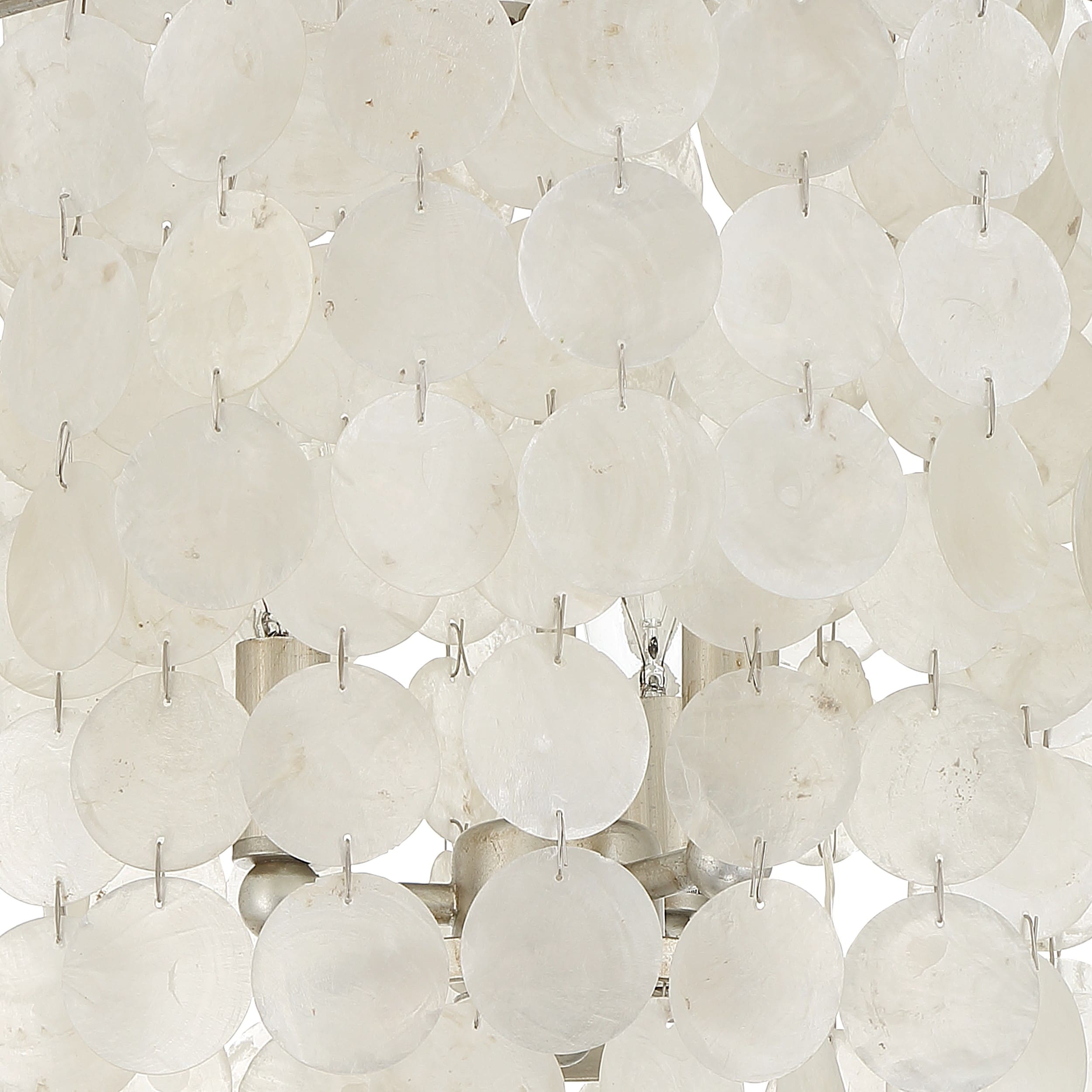 Brielle 3-Light Antique Silver Capiz Shell Ceiling Mount