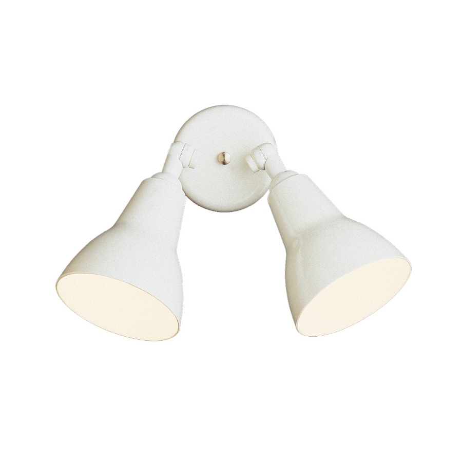 Lucid Lighting 6002 WH 2 -Light 6.25-in H White Hardwired Outdoor Wall Light