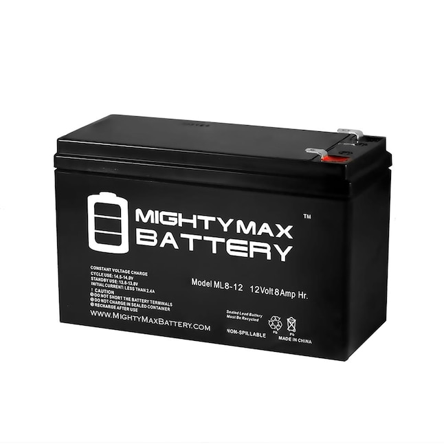 pensioen Infecteren Aantrekkingskracht Mighty Max Battery ML8-12- 12 Volt 8 AH, F1 Terminal Rechargeable Sealed  Lead Acid 1280 Backup Power Batteries in the Device Replacement Batteries  department at Lowes.com