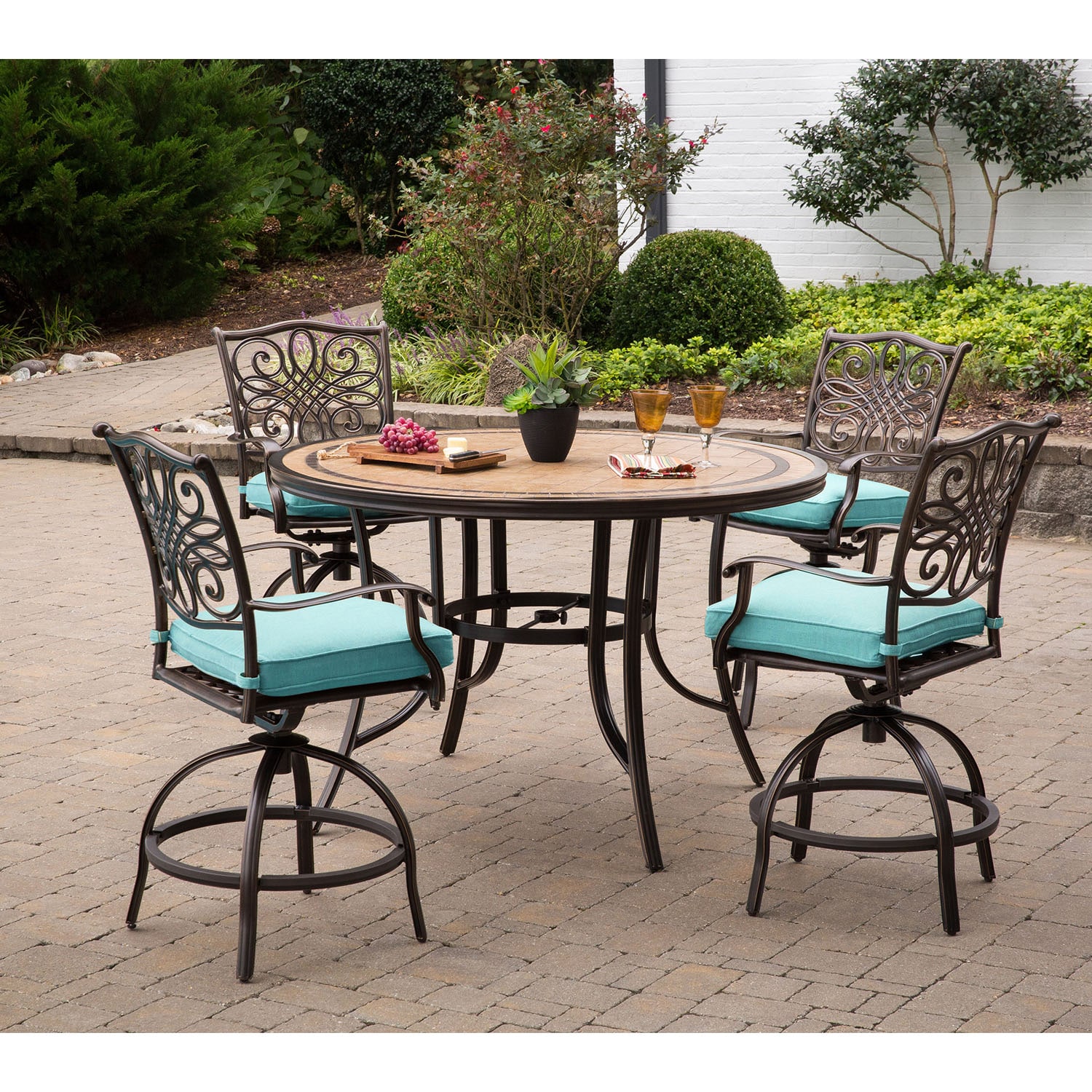 Hanover MONDN5PCBR-C-BLU Patio-Dining-Sets - View #5