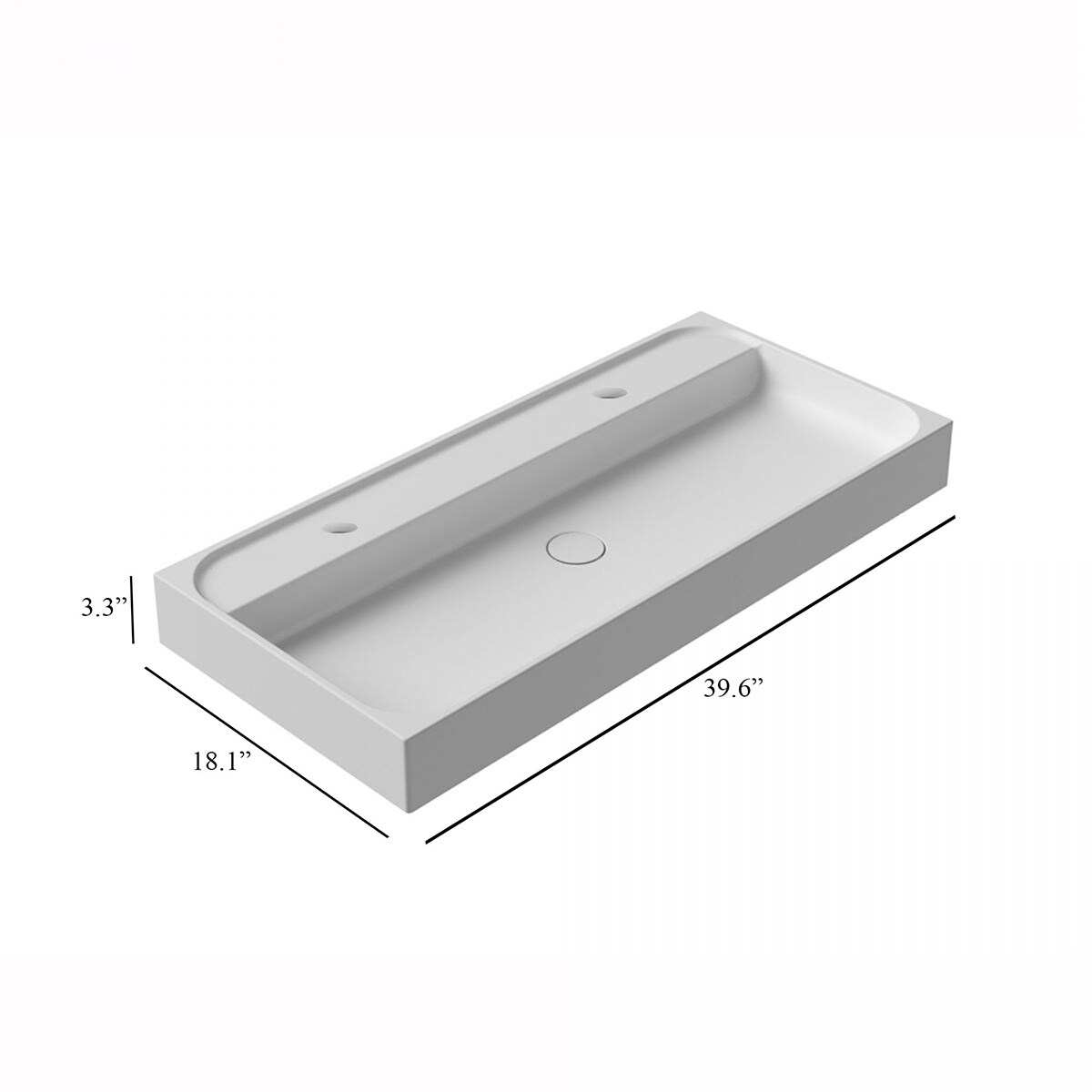WS Bath Collections UNIT PLUS 100A.02 Bath-Sink - View #6