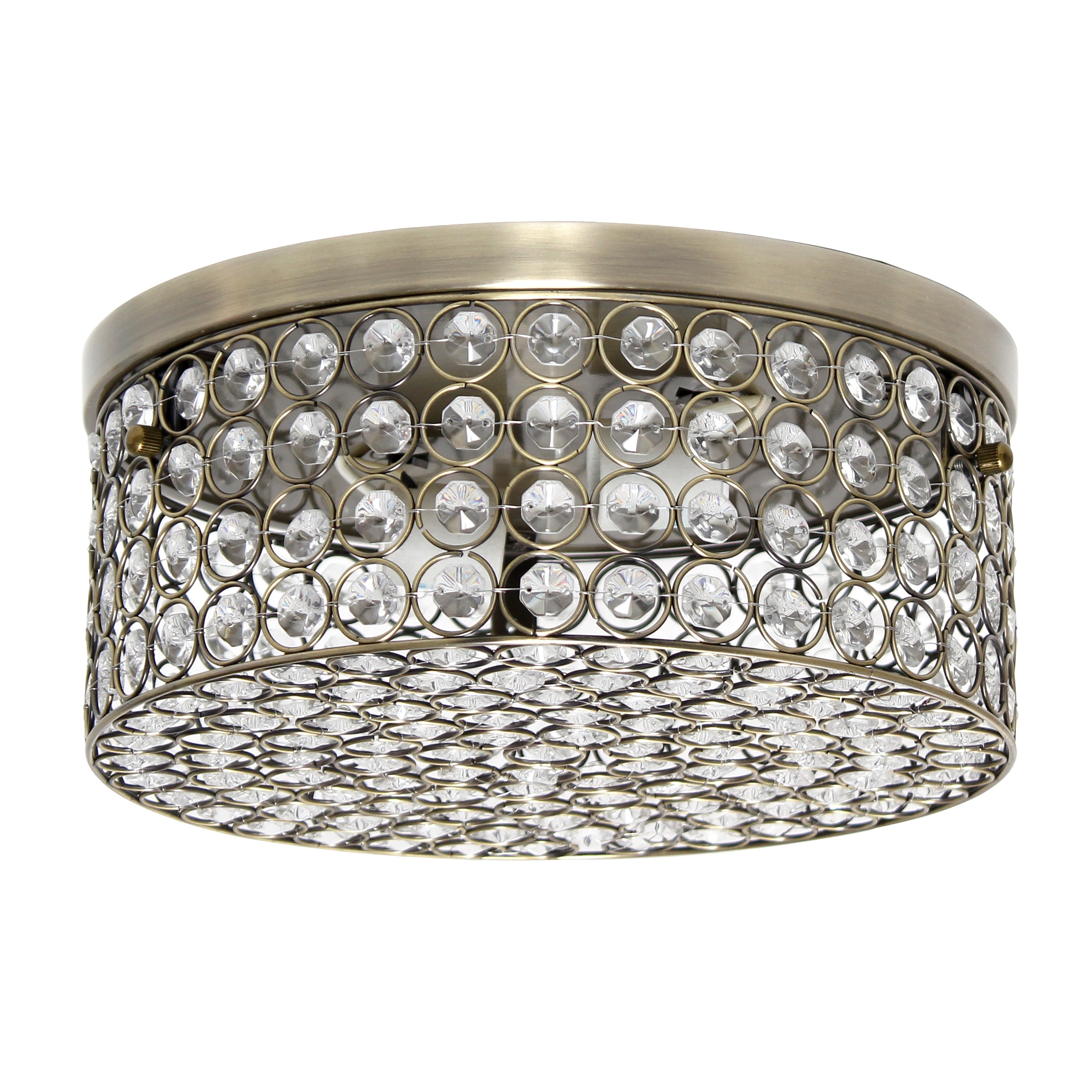 Lalia Home LHM-2003-AB Classix 2 -Light 12-in Multiple finishes Multiple colors/finishes Flush Mount Light