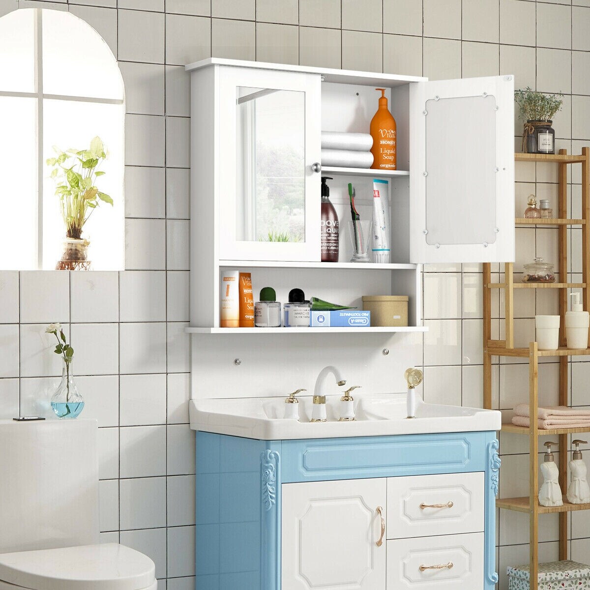 WELLFOR BA-HGY-7396WH Bathroom-Medicine-Cabinets - View #5