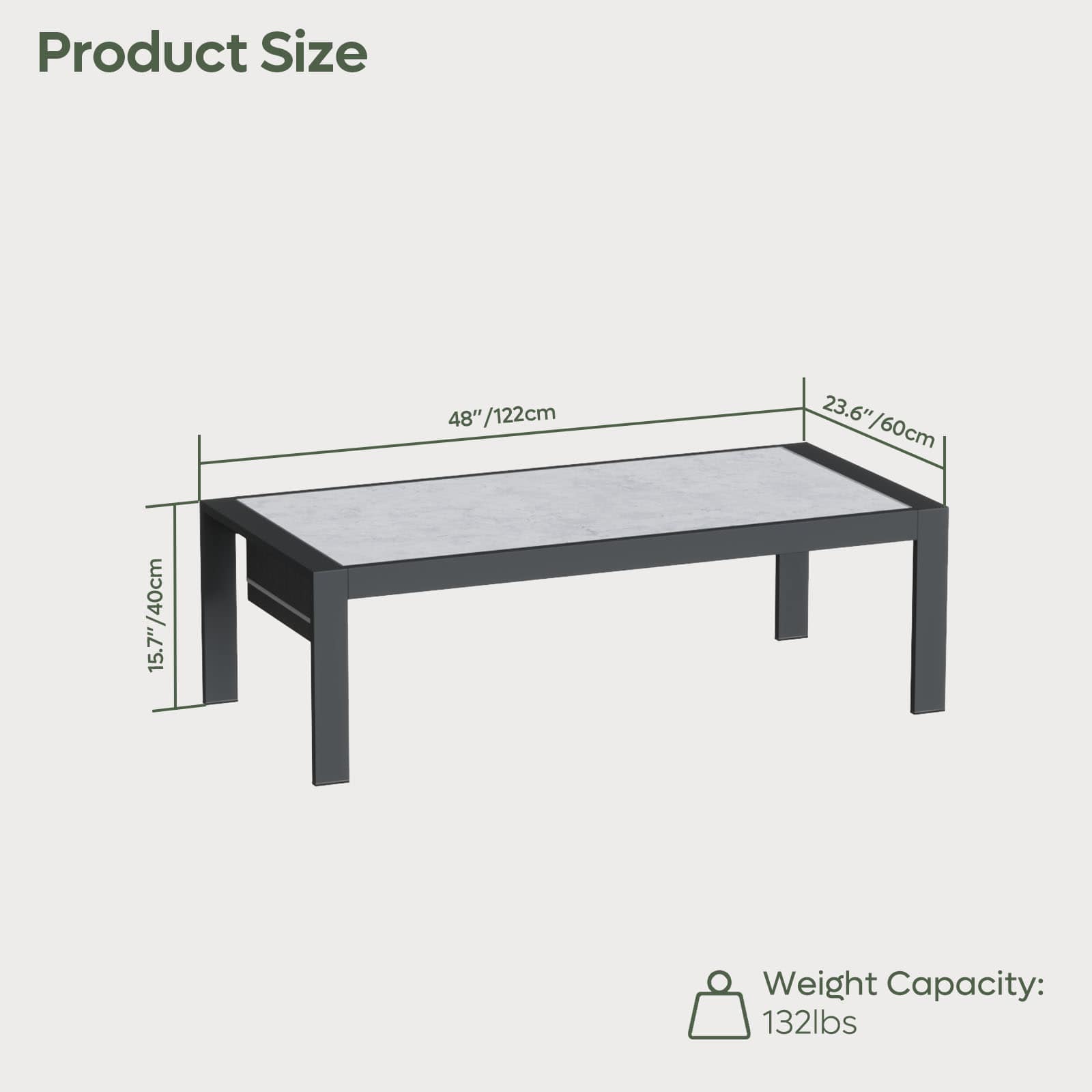 Bestier LOW-O300212B-ALMB Patio-Tables - View #4