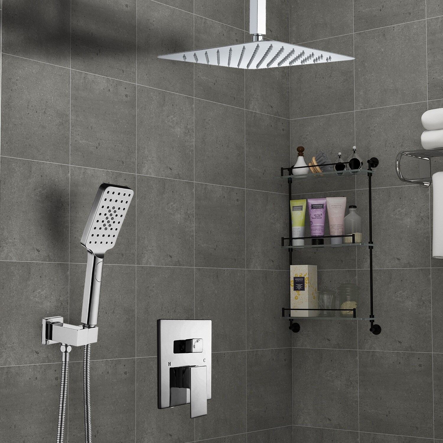 Maincraft HHK105-12CH Showerhead-Bar-Panels - View #3