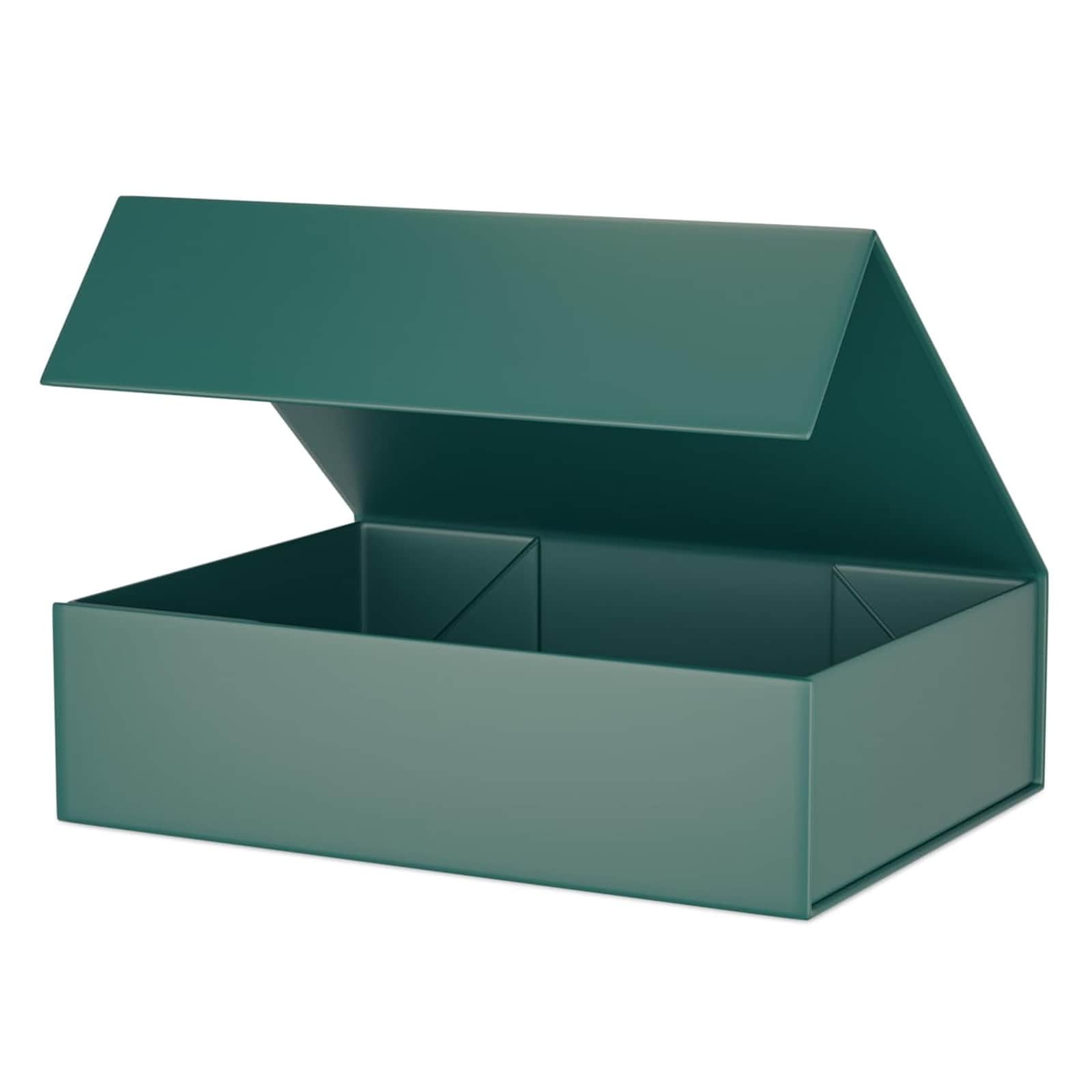 Phewnyzo Green Gift Box 11 9 x 8 5 x 3 3 Inches Magnetic Closure Reusable Cardboard Gift Packaging Set for Birthday Wedding Bridesmaid and #LPW0619W100