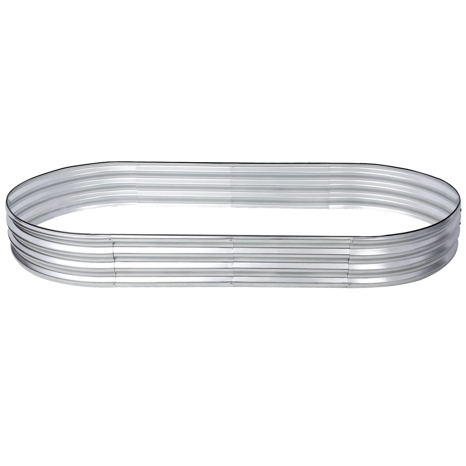 AHIOU HOME ZAAHG-49244GB 21-cu ft 35.8-in W x 83.1-in L x 12.2-in H Silver Galvanized Metal Raised Garden Bed