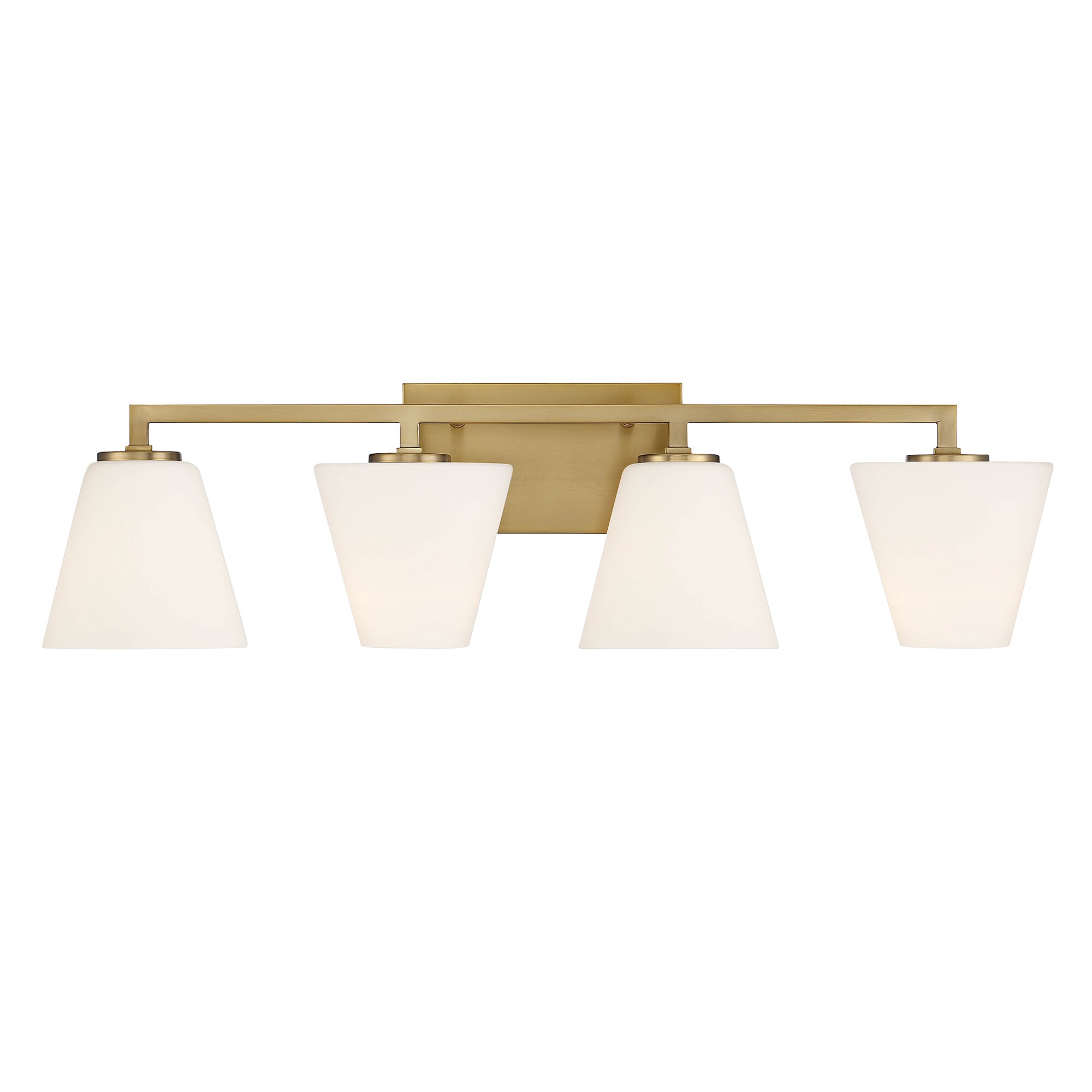 Palmyra Brushed Gold 4-Light Tapered Vanity Bath Light