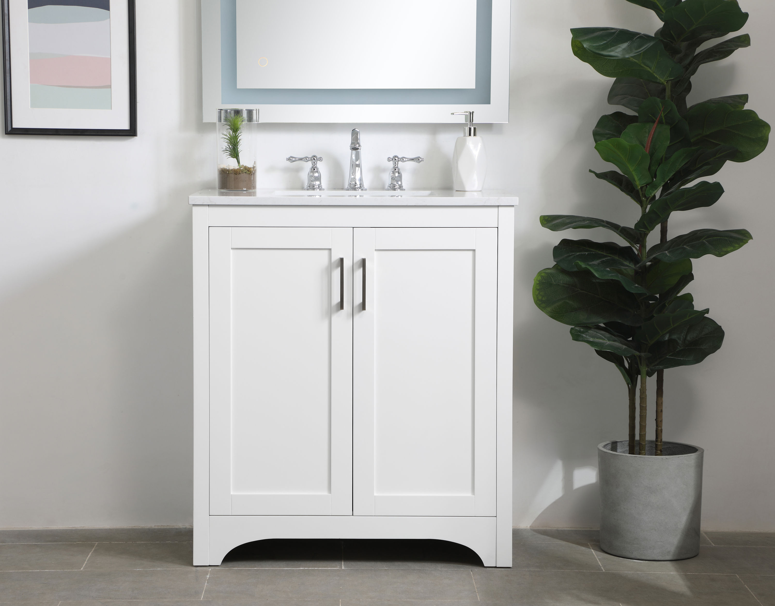 Elegant Decor HF51090WH Bath-Vanity-Combo - View #2