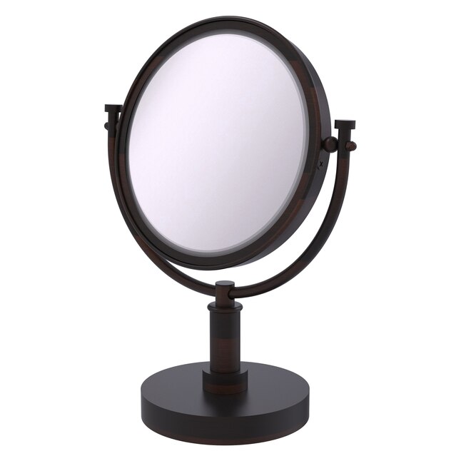 Allied Brass 8-in x 15-in Distressed Bronze Double-Sided Magnifying Countertop Vanity Mirror Allied Brass 8-in x 15-in Distressed Bronze Double-Sided Magnifying Countertop Vanity Mirror