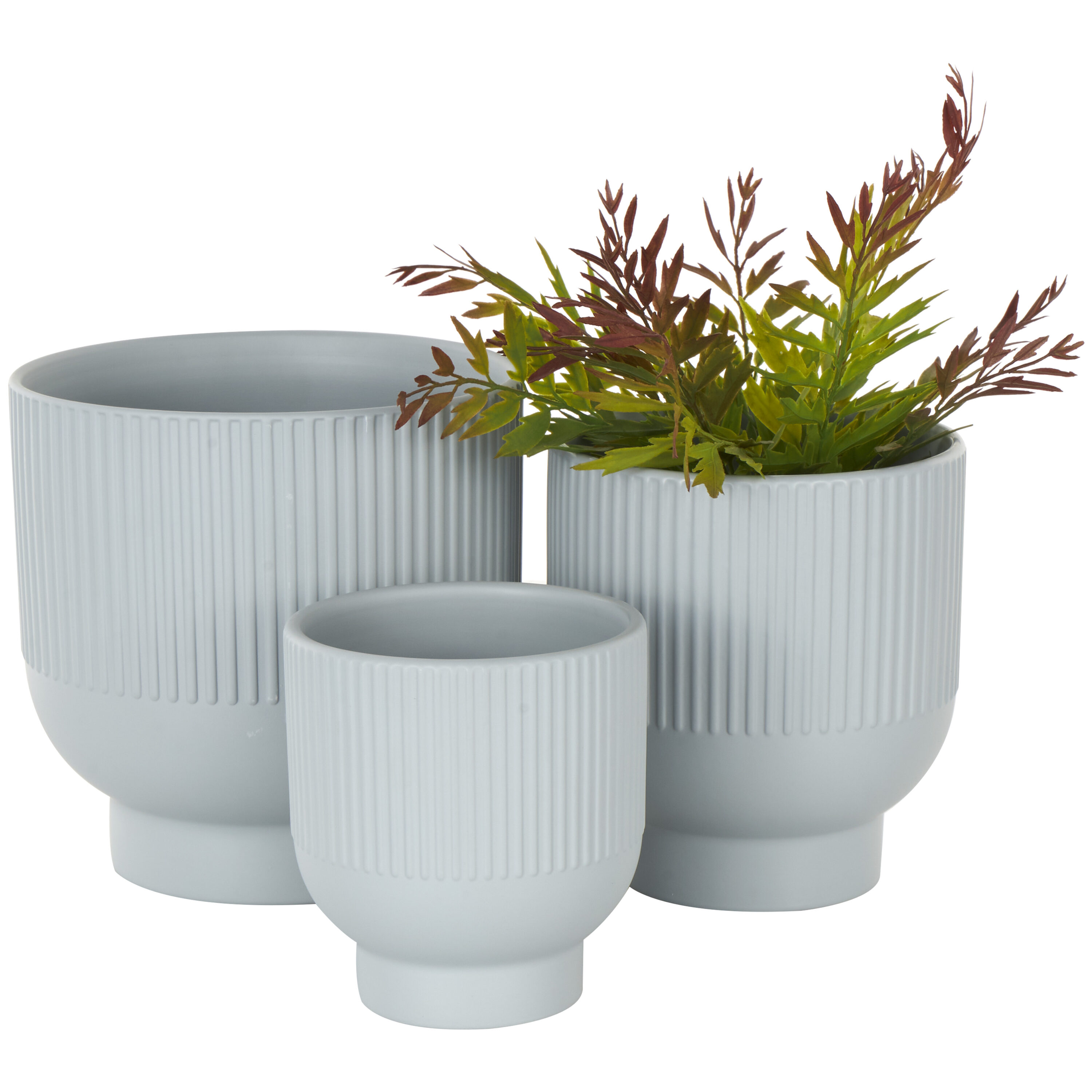 Aisa Blue Ceramic Round Planter Set of 3