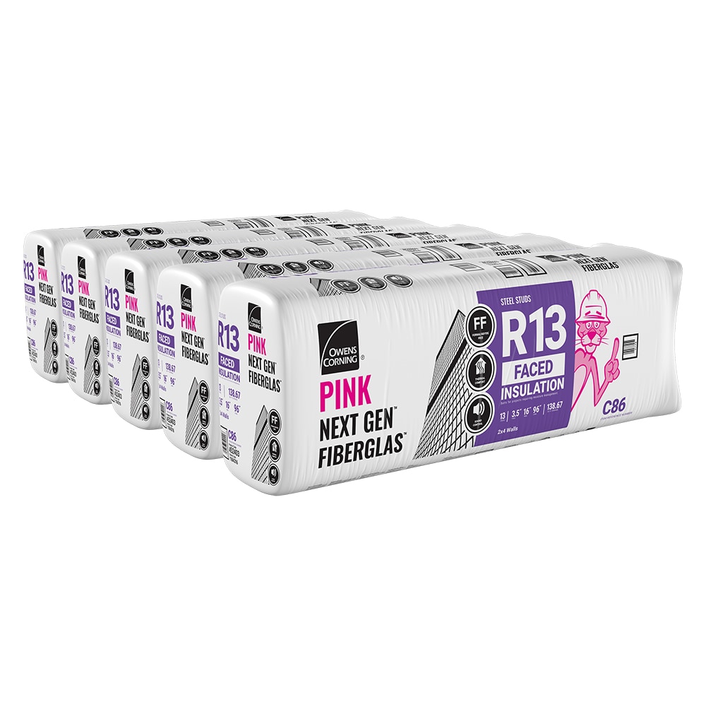 Owens Corning C86 R- 13 Wall Kraft faced Fiberglass Batt Insulation 138.67-sq ft ( 16-in W x 96-in L)