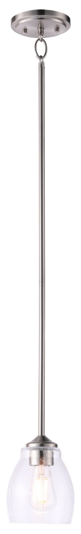 Winsley Brushed Nickel 5.38" Mini Bowl Pendant Light