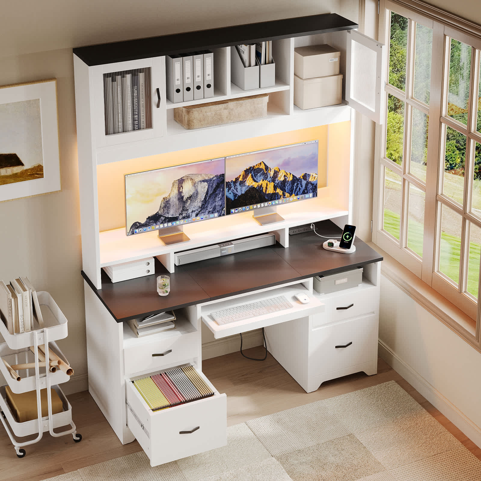 Bestier LOW-H300315D-WHT desks - View #3