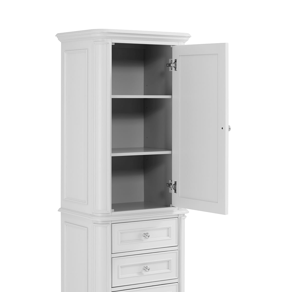 Oxfordshire 11.8'' W x 55.7'' H x 11.8'' D Free-Standing Linen Cabinet Rosecliff Heights