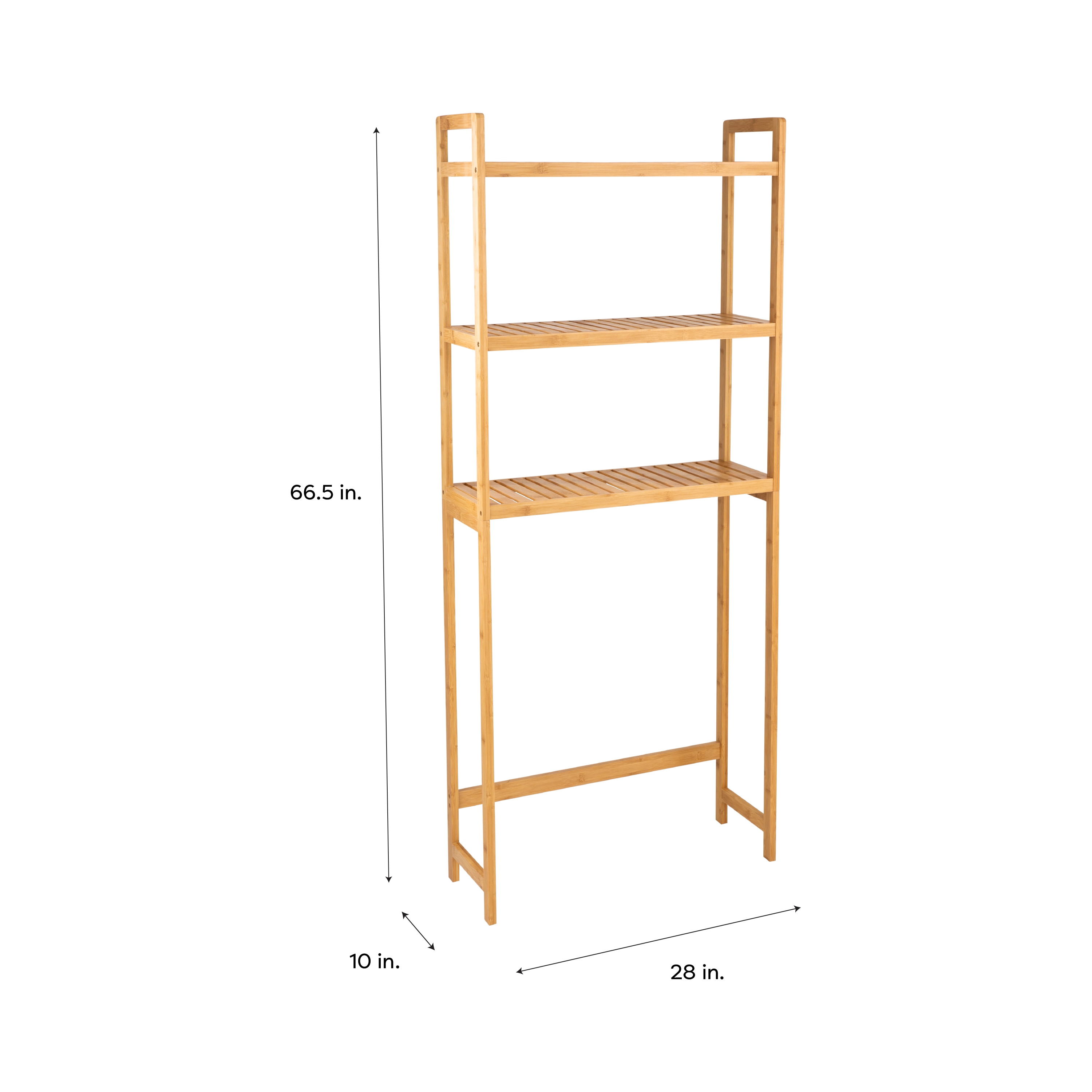 Brown Bamboo 3-Tier Over-the-Toilet Space Saver