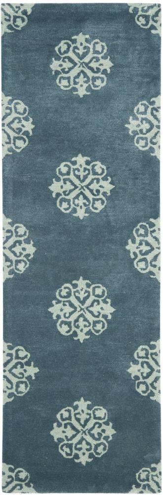 Safavieh SOH424B-28 Soho Thomas 3 x 8 (ft) Tufted Wool Blue Rectangular Indoor Abstract Runner rug