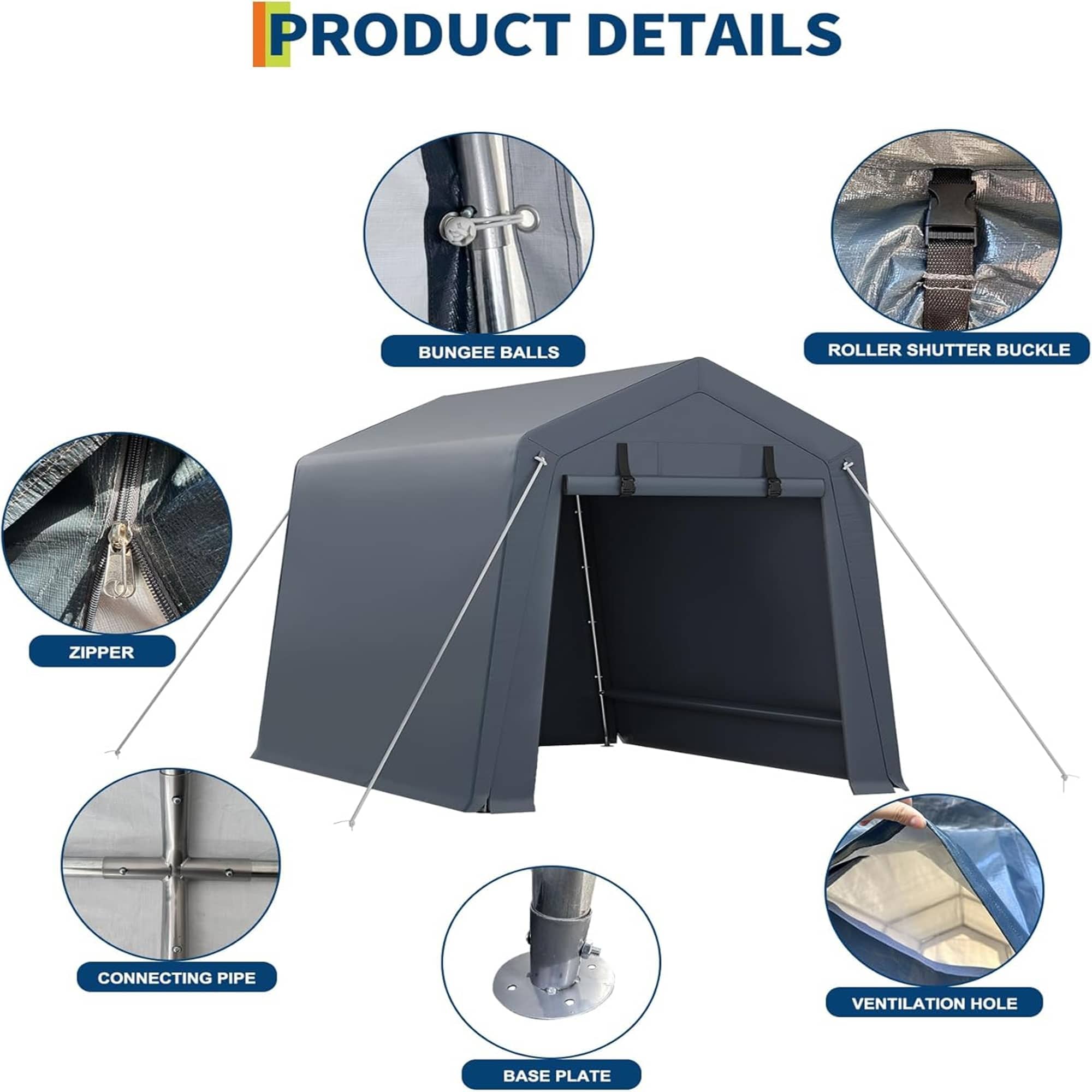 Qeetex LSHQQPPG-339YDJ6U Carport-Covers - View #2