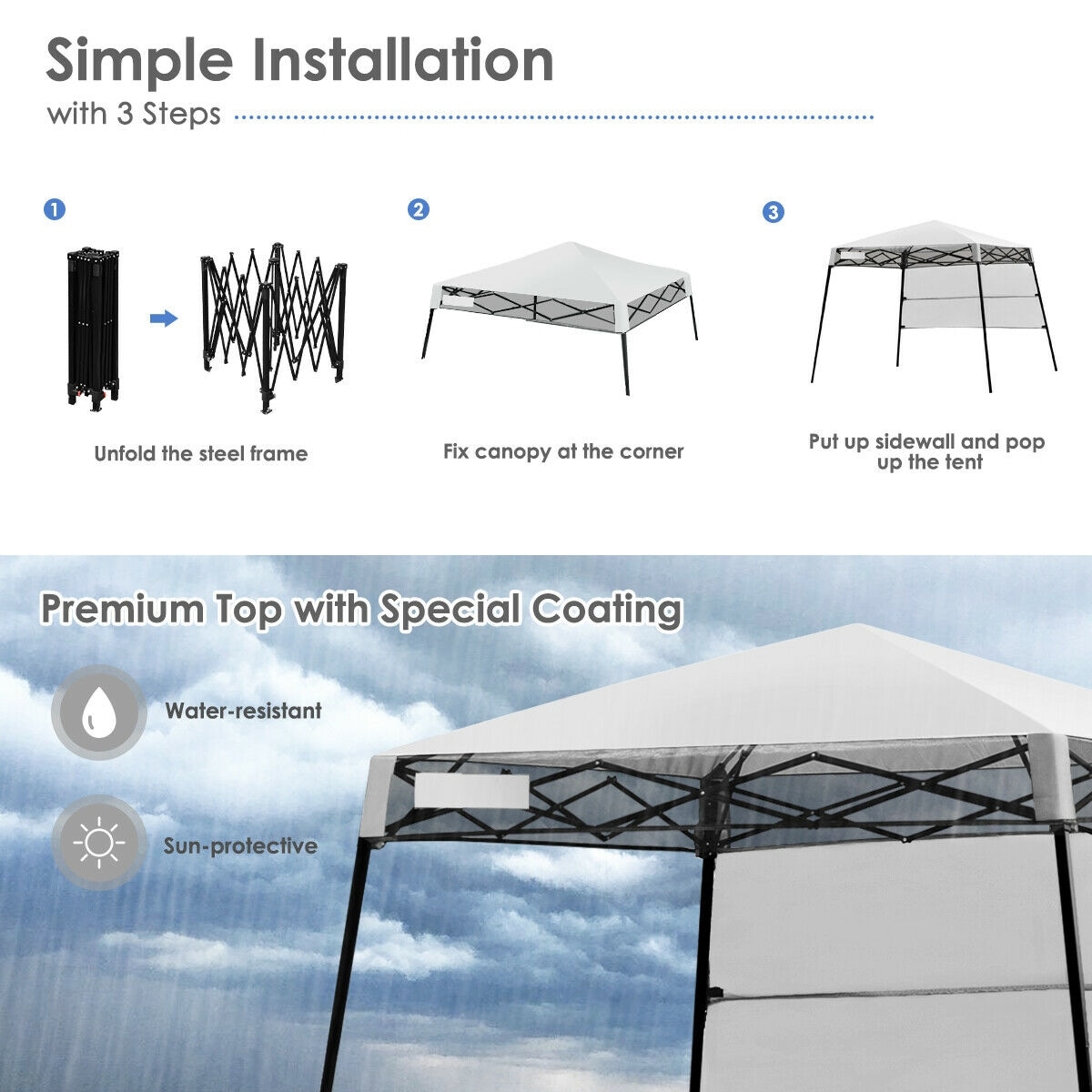 Clihome CWCH-OP70298WH Canopies-Sl - View #6