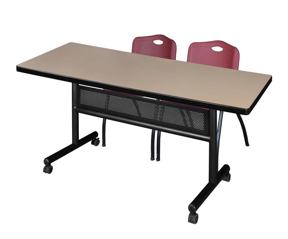 Regency MKFTM7230BE47BY Training Off-white 4-Person Training Table (72-in W x 29-in H)