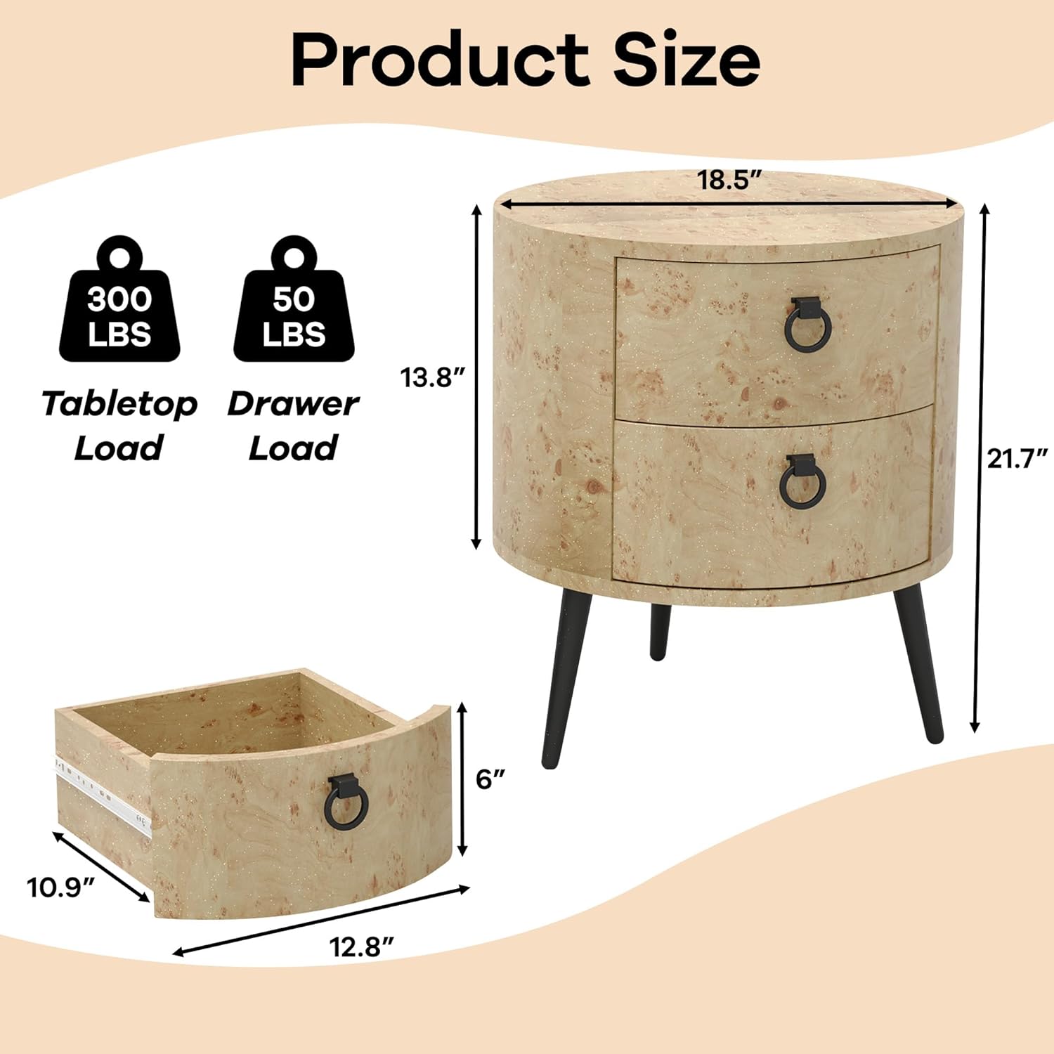 Qeetex LHF-BZ-PHO-346UKRXP End-Tables - View #2