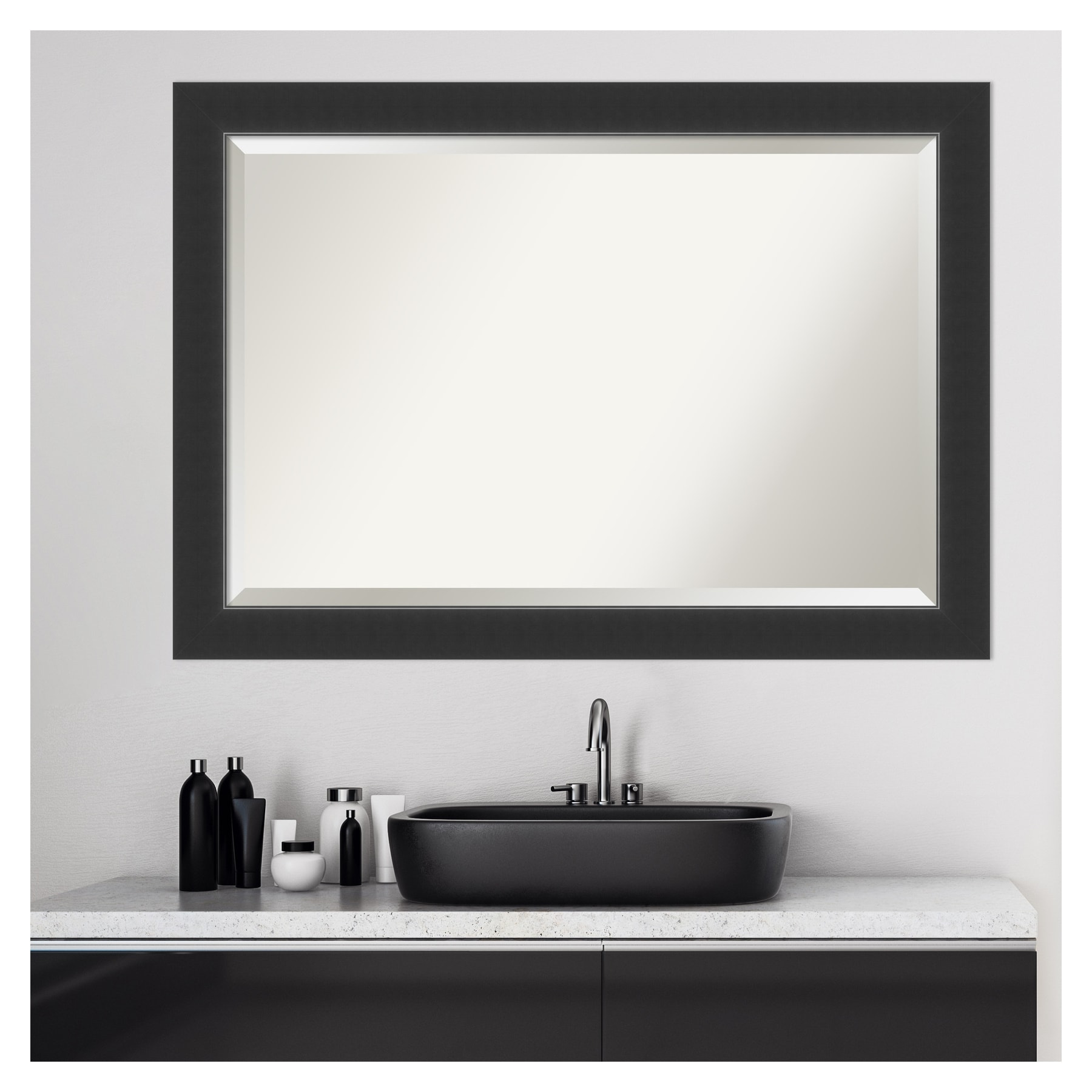 Corvino Pine Wood 29" x 41" Beveled Rectangular Wall Mirror