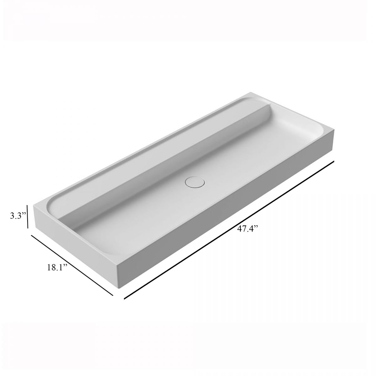 WS Bath Collections UNIT PLUS 120A.00 Bath-Sink - View #6