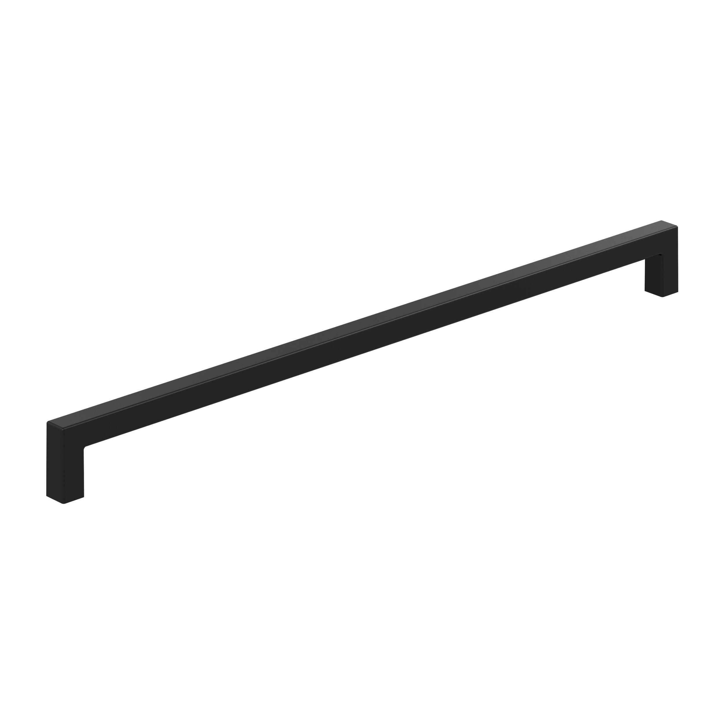 Amerock BP36911FB Monument 12-5/8-in , 320mm Center to Center Matte Black Rectangular Bar