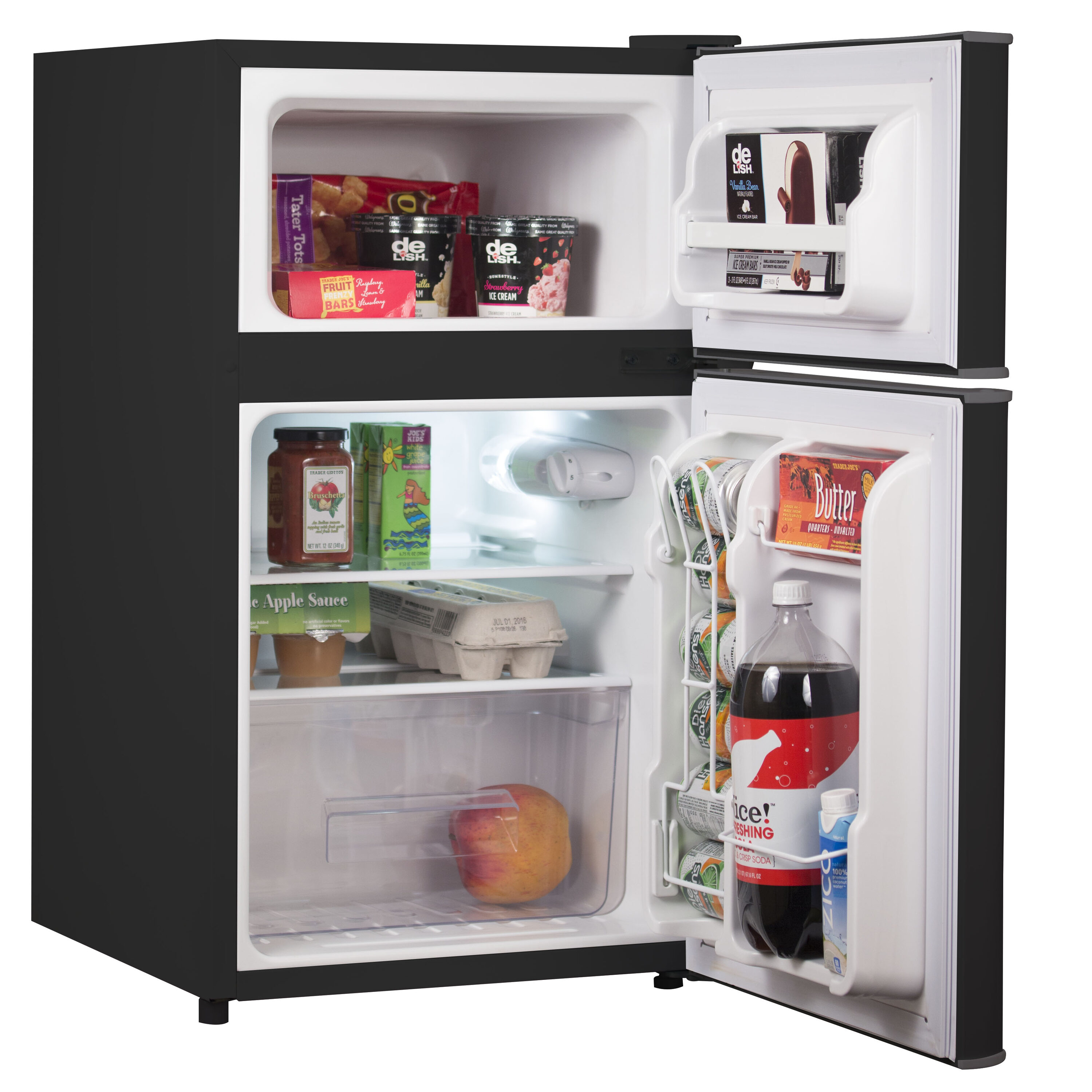 BLACK+DECKER 3.1 Cu. Ft. 2 Door Mini Fridge With True Freezer in Stainless  Look BCRDK32V - The Home Depot