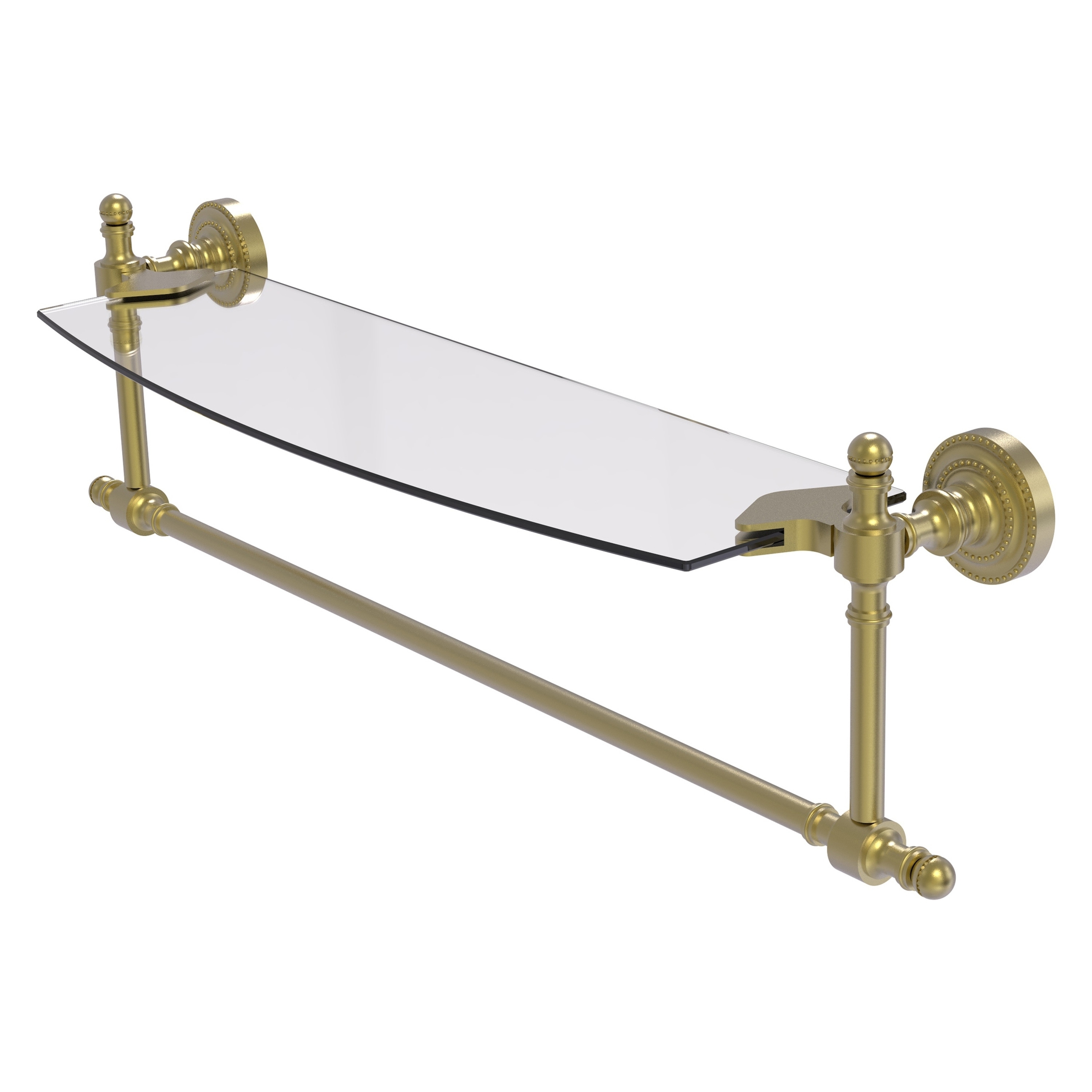 Allied Brass RD-33TB/18-SBR Retro Dot Satin Brass Wall mount Bathroom Shelf ( 18-in x 5-in x 5-in )