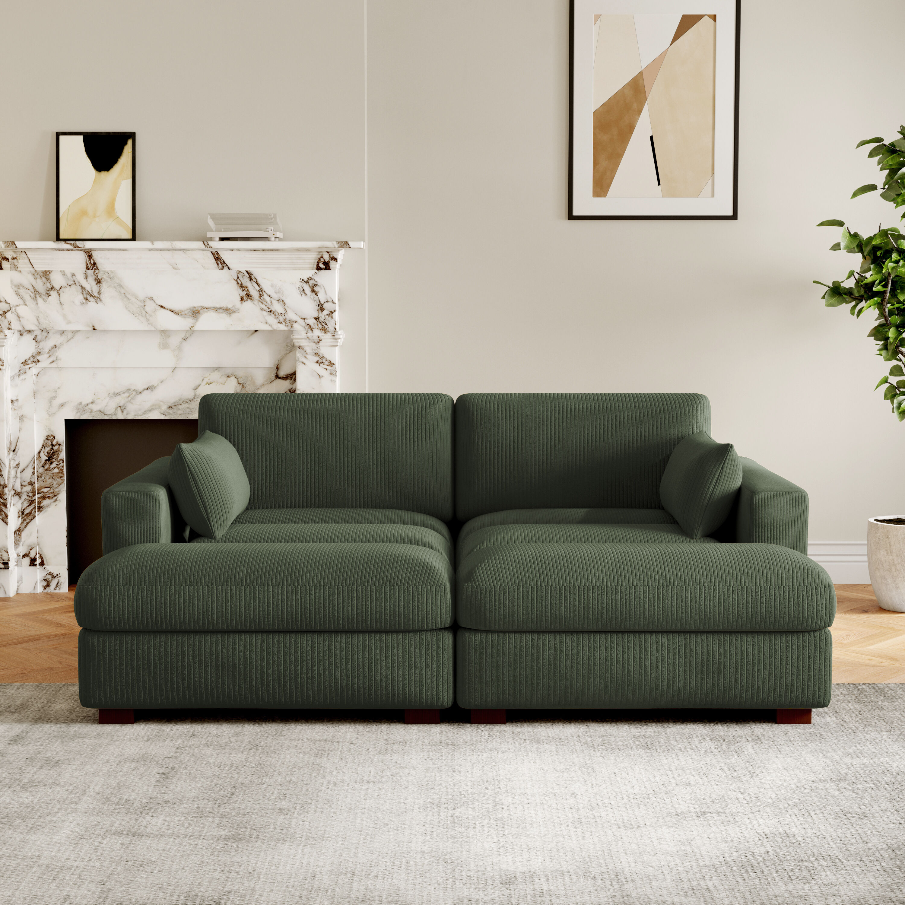 Dreamsidea LS-CS0002-GREEN-LR Sofas-Loveseats - View #2