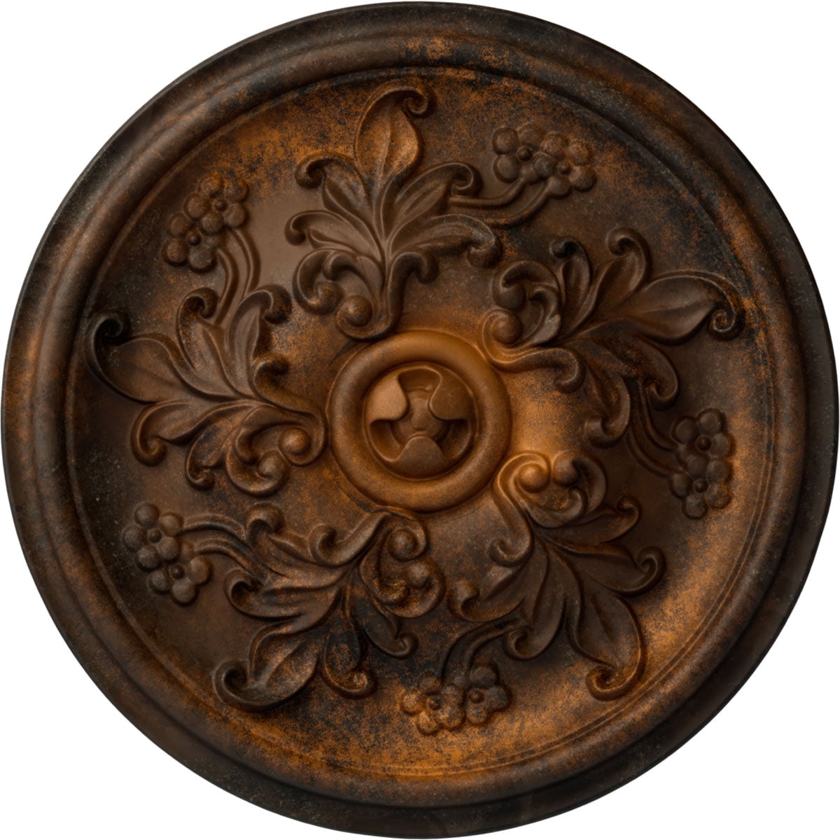 Ekena Millwork CM14KTRUS Katheryn 14.5-in W x 14.5-in L Painted Rust Polyurethane Whole Ceiling Medallion