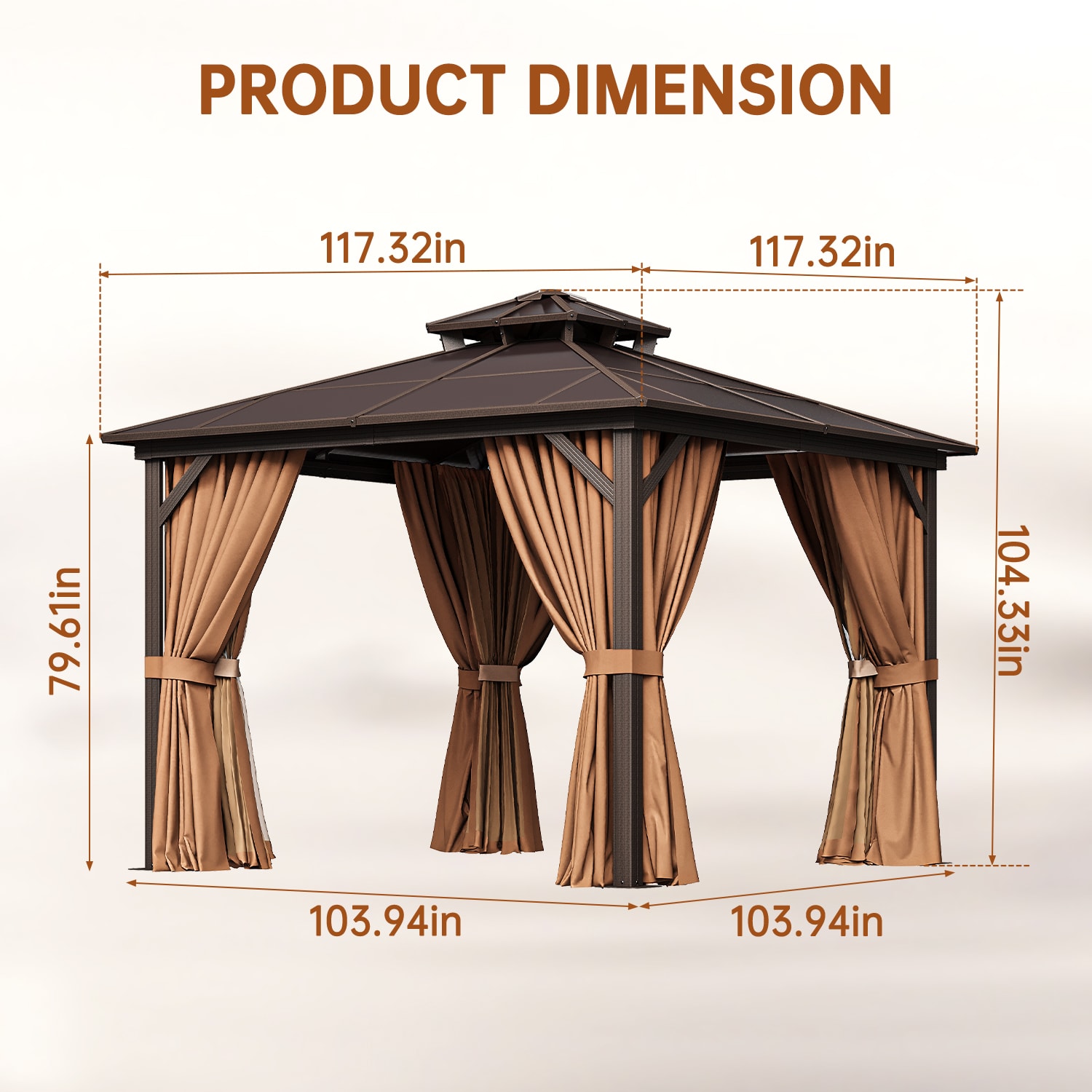 AOXUN AX-40104B Wood-Resin-Gazebos - View #7