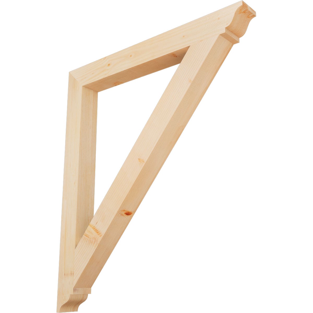 Ekena Millwork BKT04X38X44TRA01SDF Traditional traditional smooth 3-1/2-in x 38-in x 44-in Douglas fir Brown Wood Standard bracket
