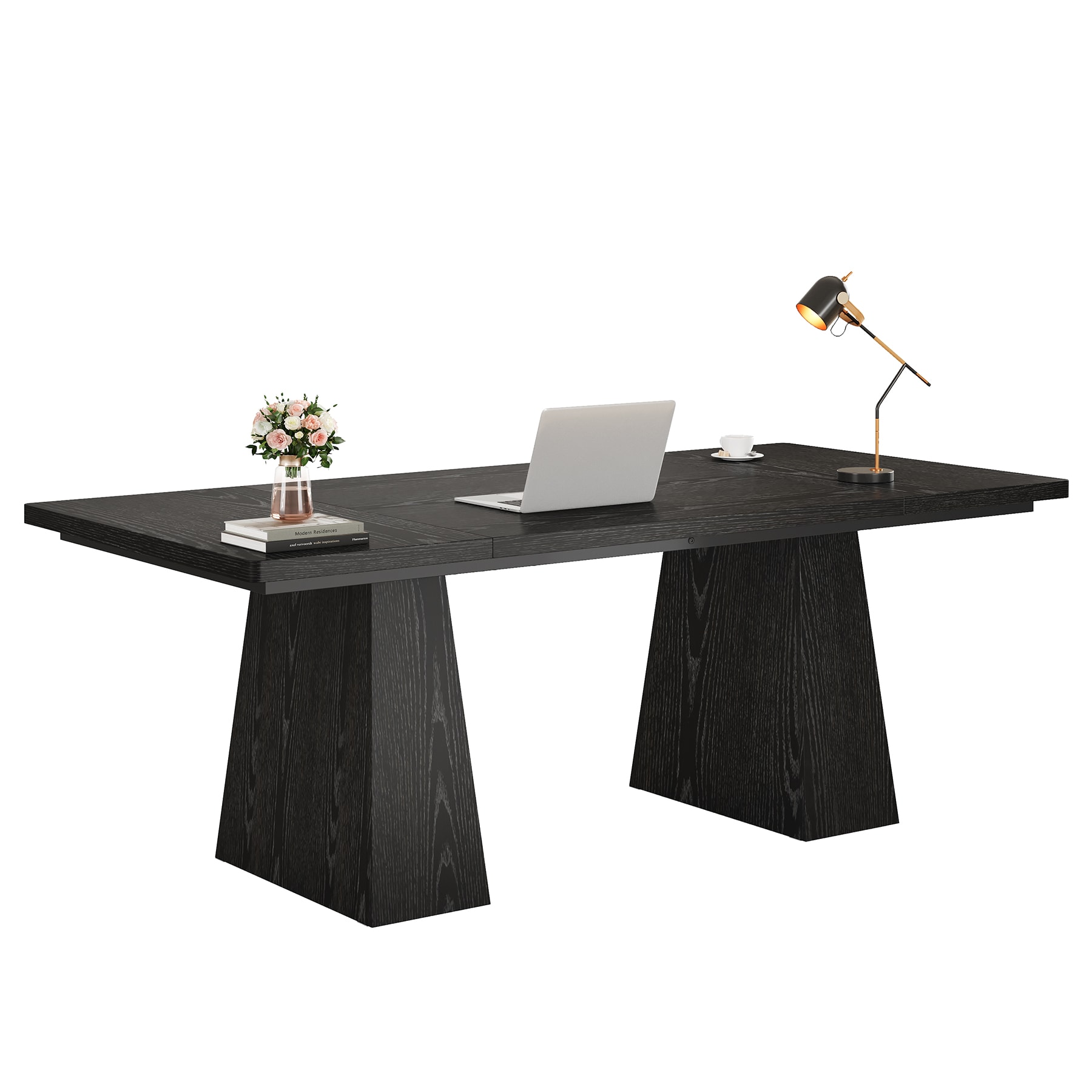 Tribesigns LWFD-F1993 Office Conference Table Black 1 -Person Conference table ( 63-in W x 29.5-in H )