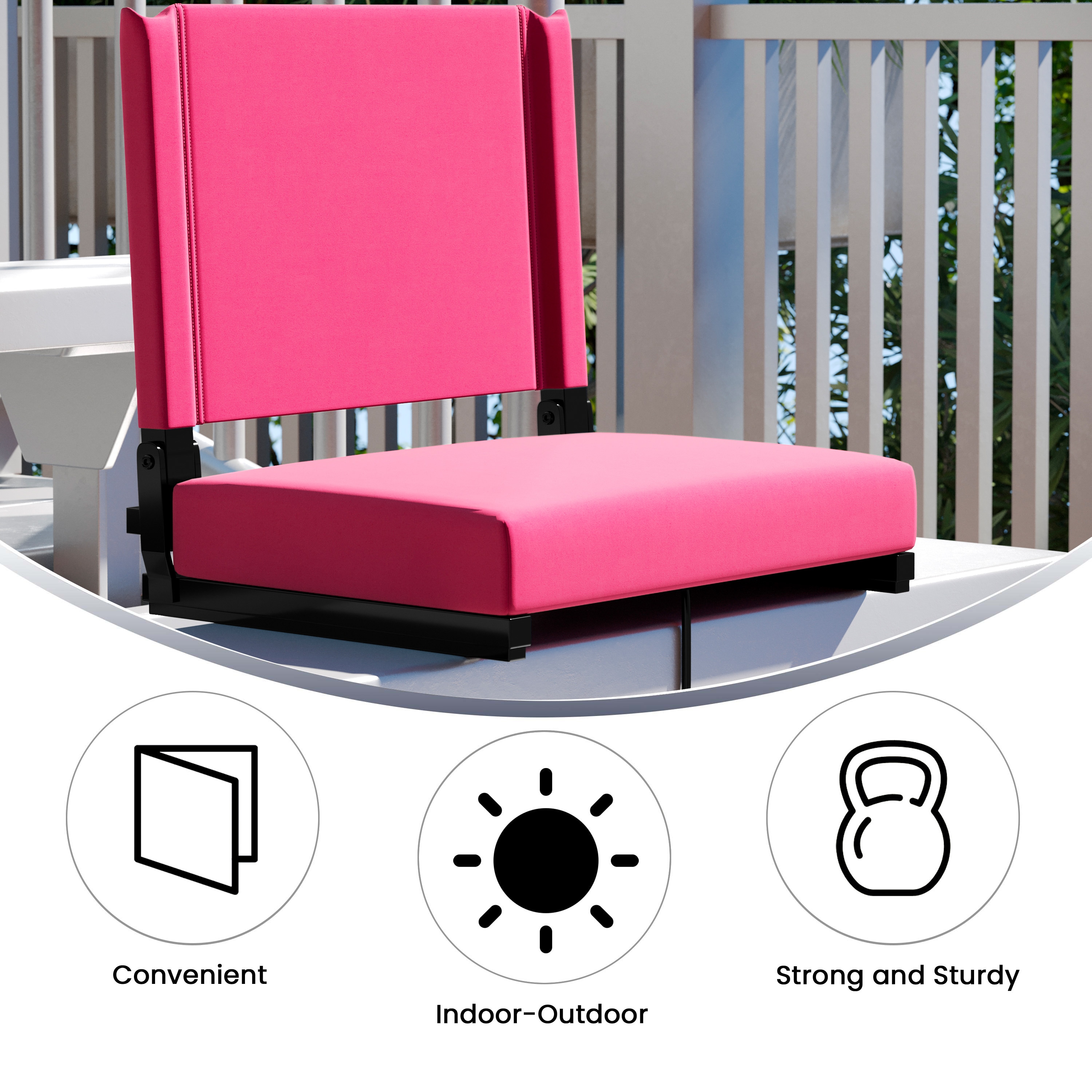 Flash Furniture 889142965909 Bleacher-Cushions - View #3