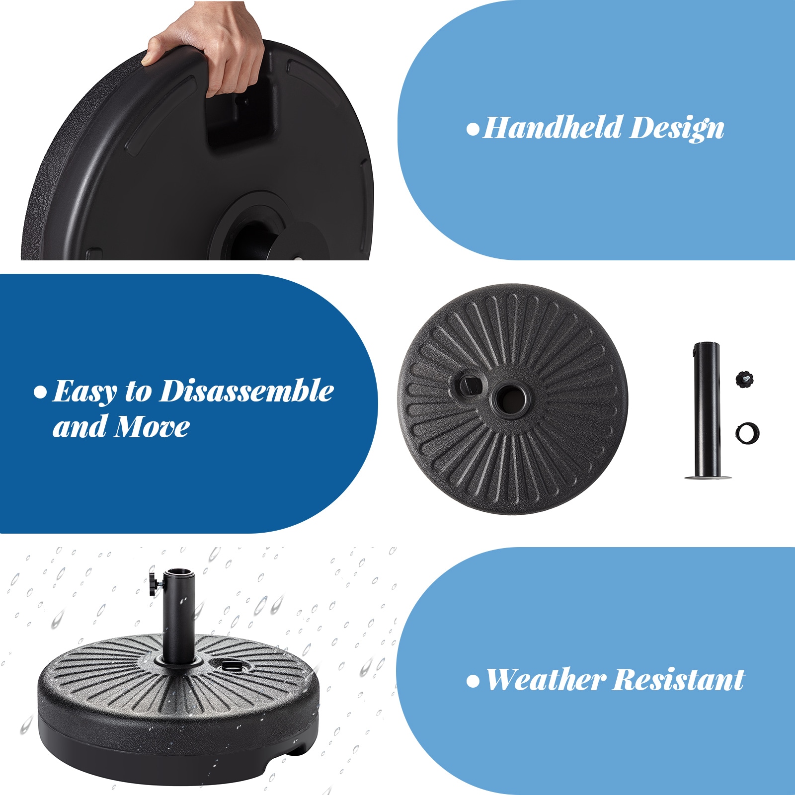 VOUA UXDZ-BK Umbrella-Bases - View #6