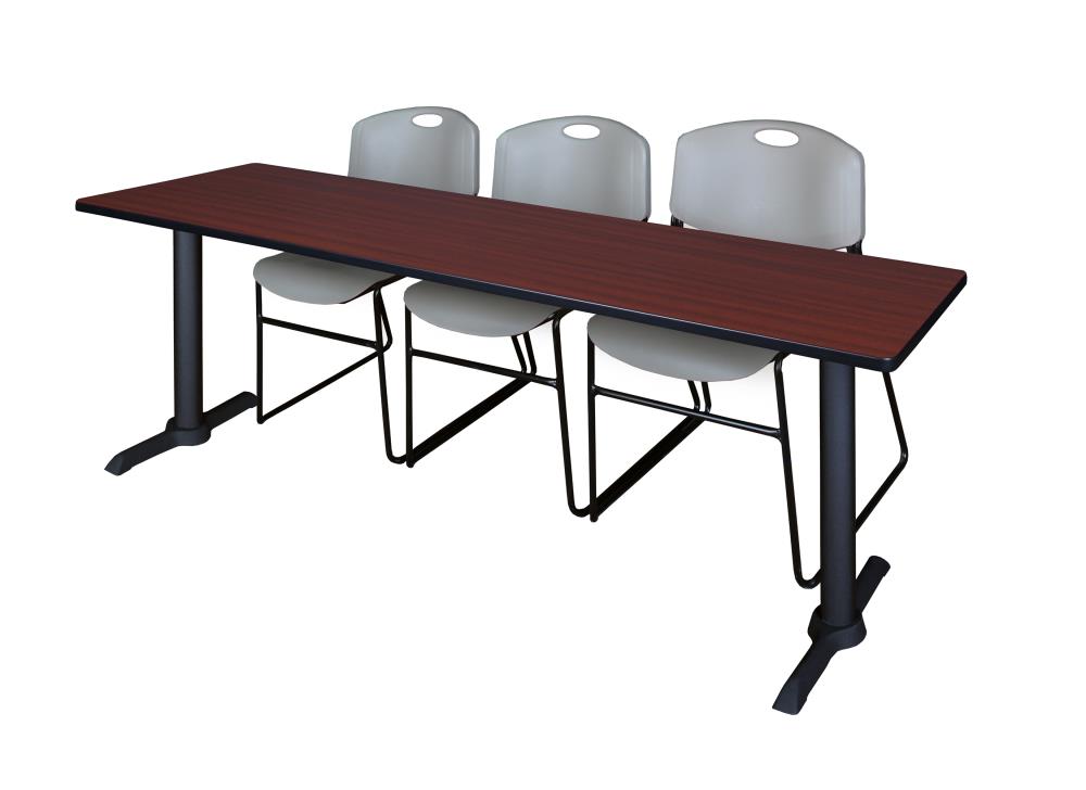 Regency MTRCT8424MH44GY Training Brown 4-Person Training Table (84-in W x 29-in H)