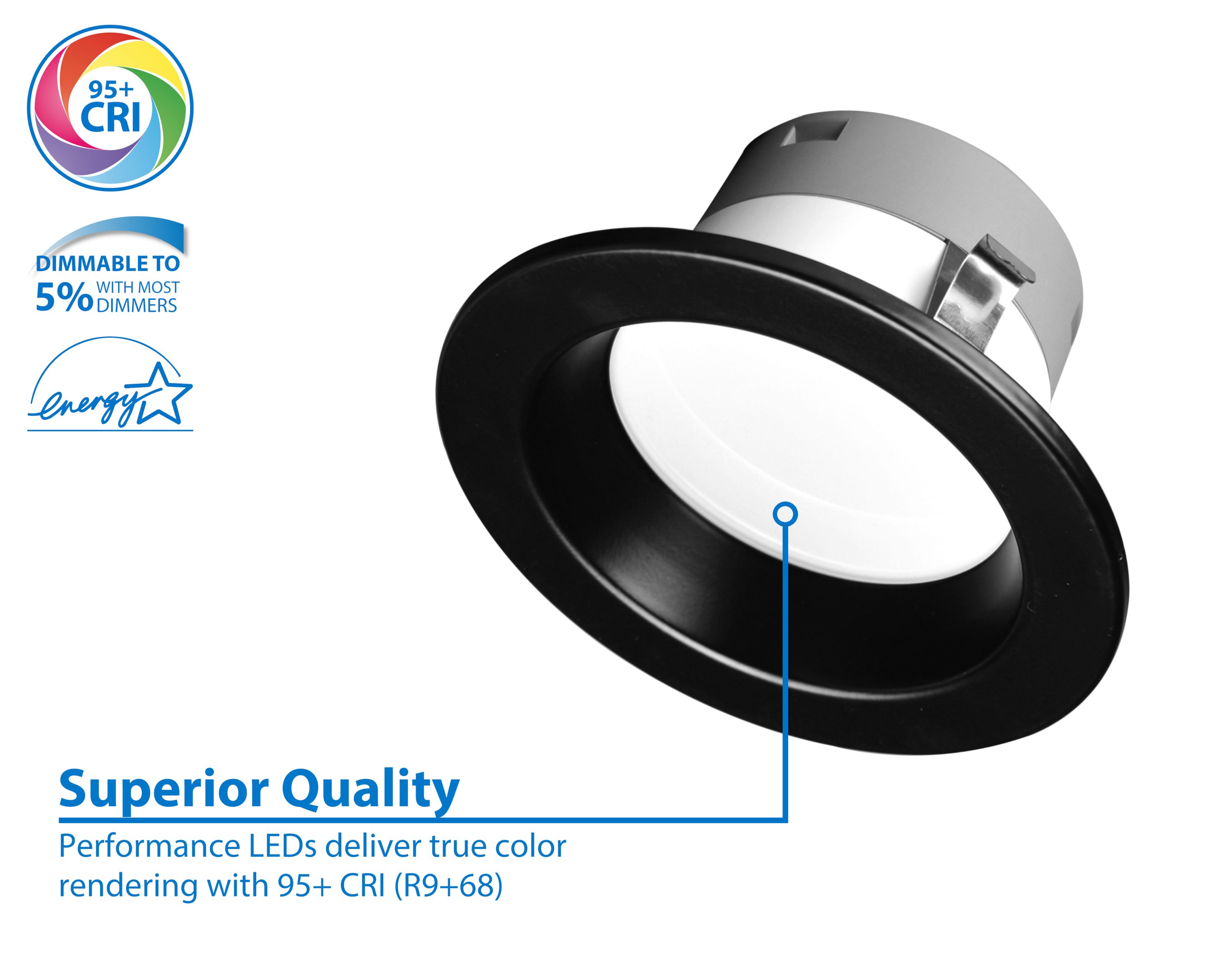 Nicor Lighting DLR4607120SBK Led-Retrofit-Downlight - View #5