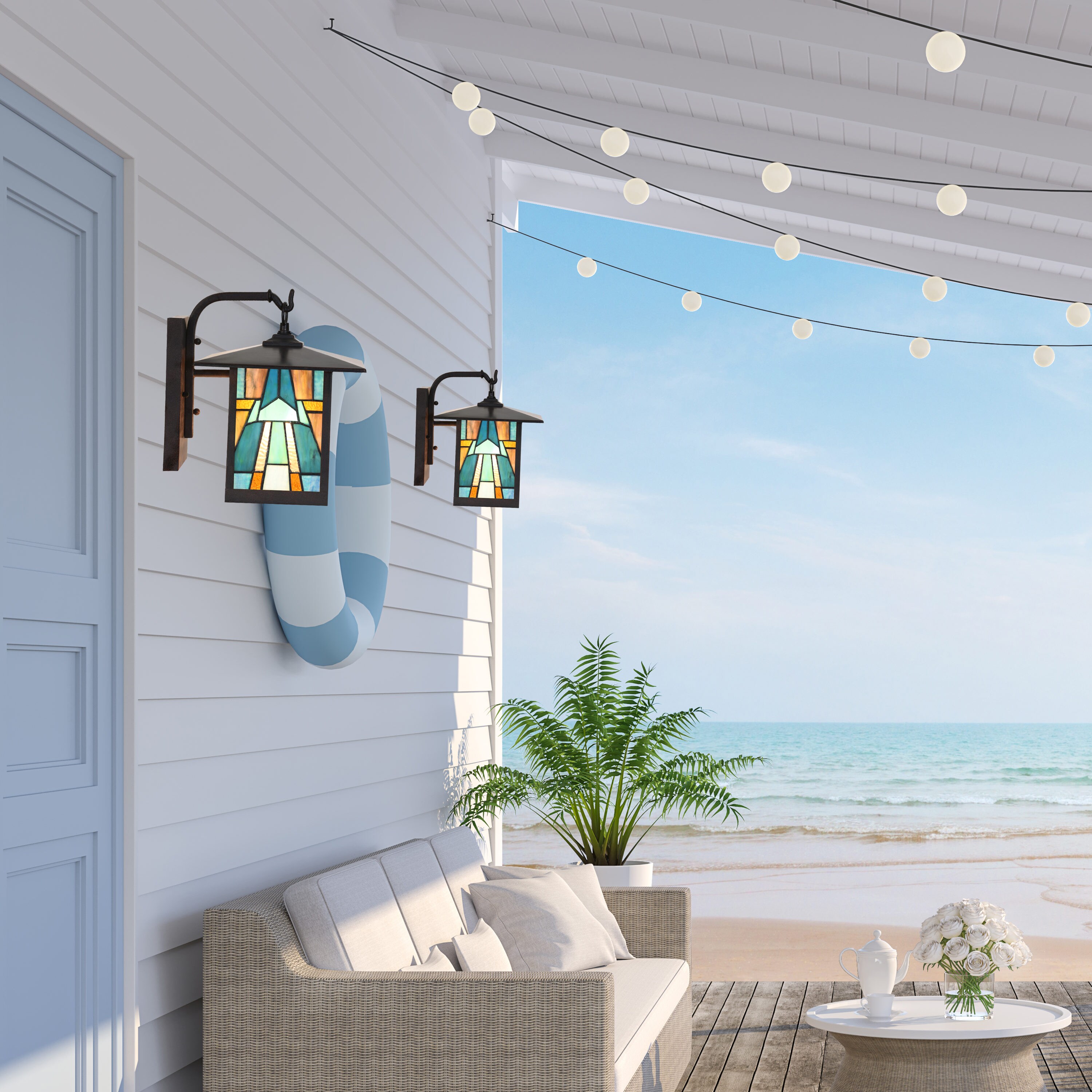 Elegant Bronze Mission-Style Outdoor Wall Lantern Sconce