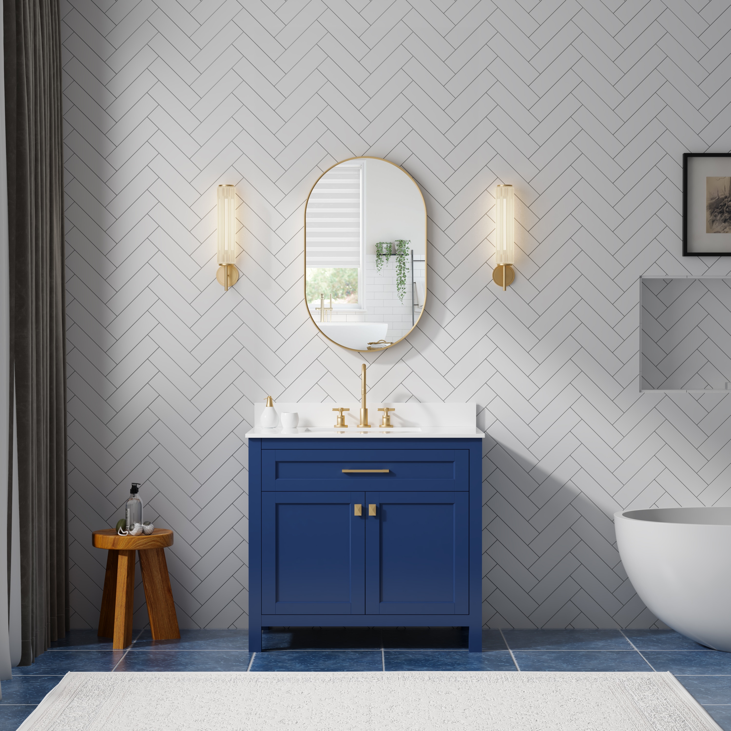 WELLFOR F2MR2032BG Framed-Bath-Mirrors - View #3