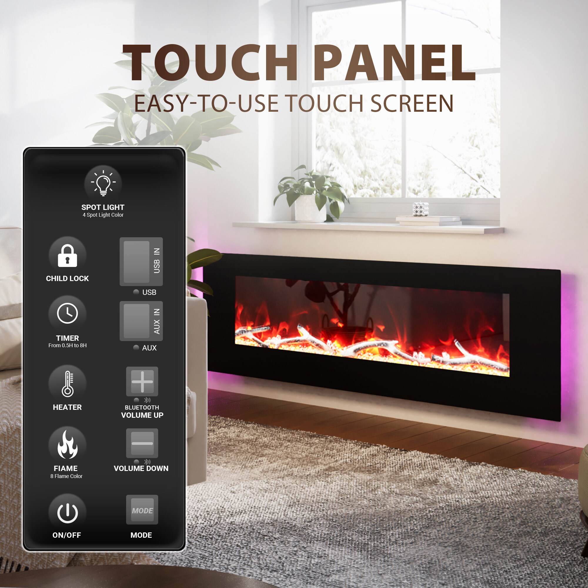 Clihome BL-ZHX-BS-50 Electric-Fireplaces - View #7