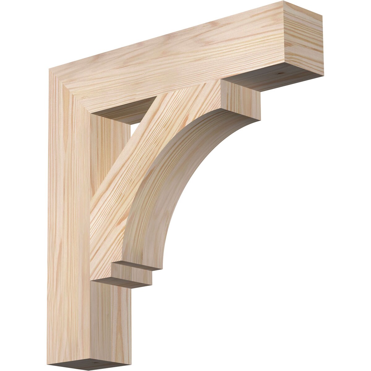 Ekena Millwork BKT04X18X18IMP05SDF Imperial Block Smooth 3-1/2-in x 18-in x 18-in Douglas fir Brown Wood Standard bracket
