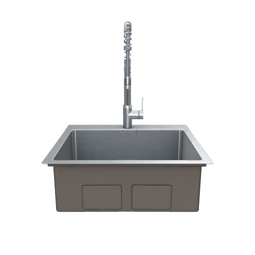 Giagni Trattoria 25-in x 22-in Stainless Steel Single Bowl Drop-In or Undermount 1-Hole Residential Kitchen Sink All-in-One Kit Giagni Trattoria 25-in x 22-in Stainless Steel Single Bowl Drop-In or Undermount 1-Hole Residential Kitchen Sink All-in-One Kit