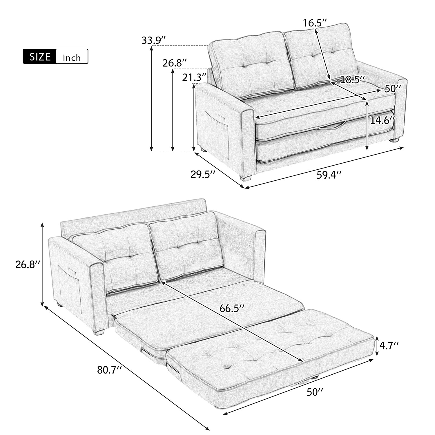 SINOFURN SYA290016DB Sofas-Loveseats - View #12