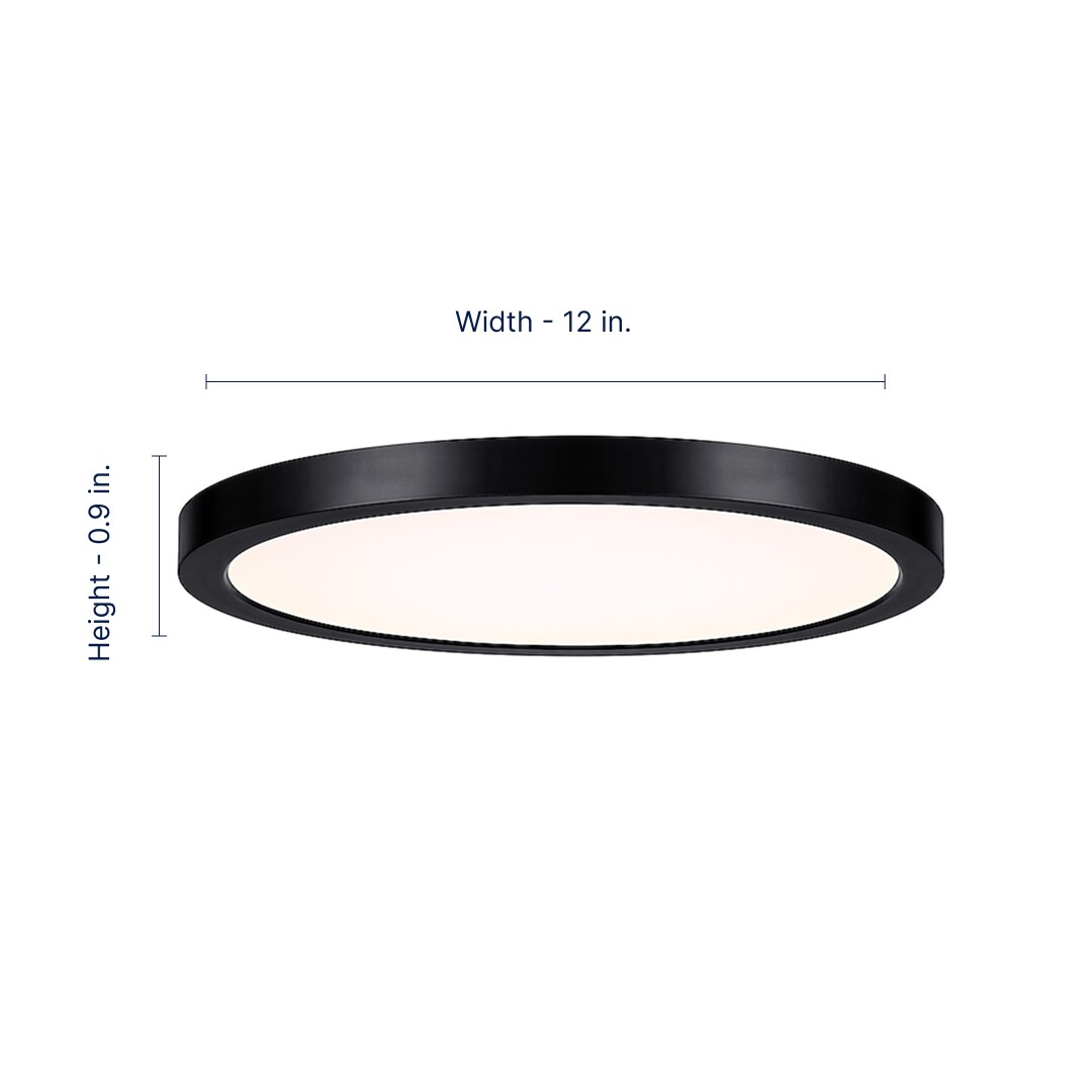 Savoy House Essentials 6-3333-12-BK flushmounts - View #2